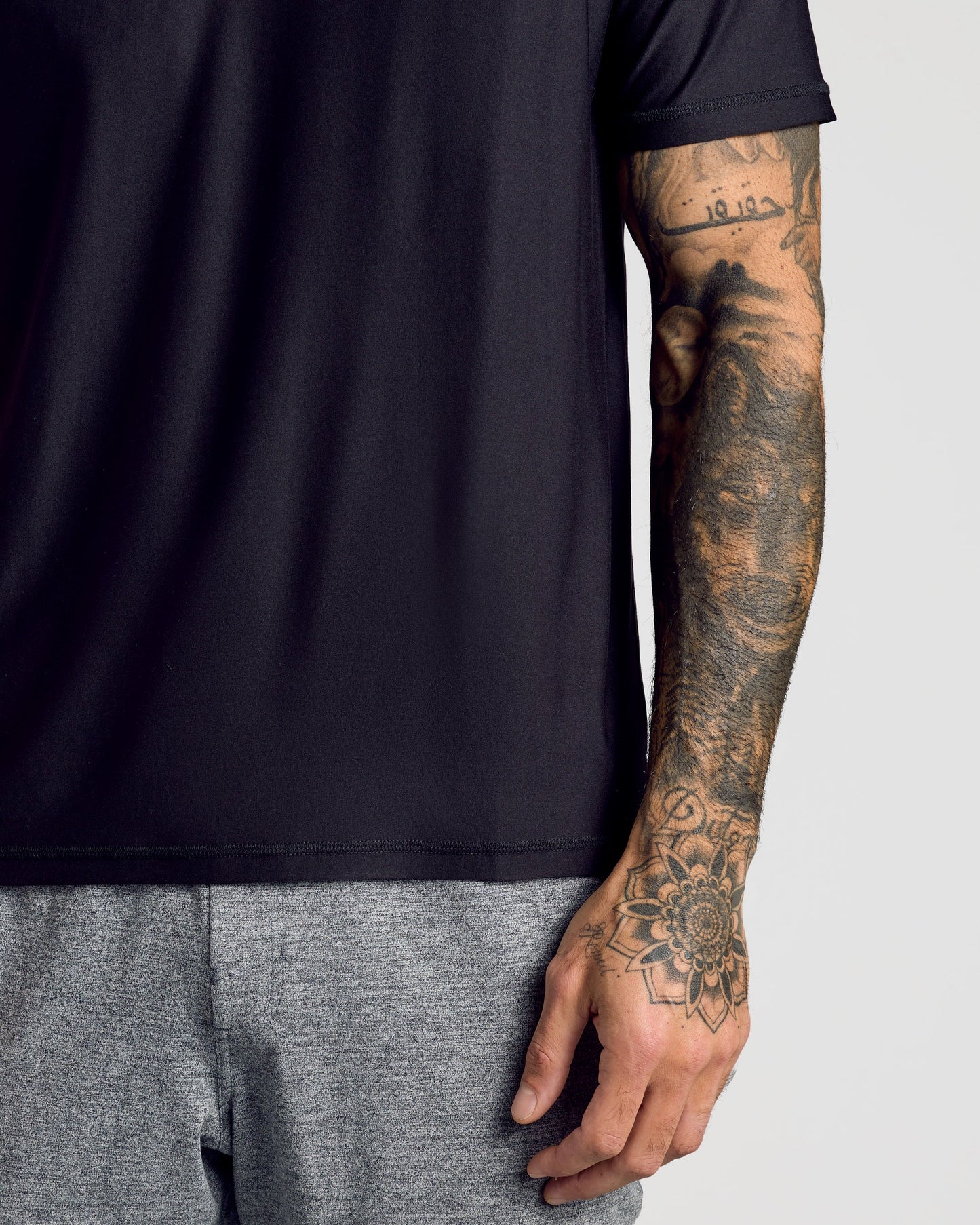 Black Active Short Sleeve Polo