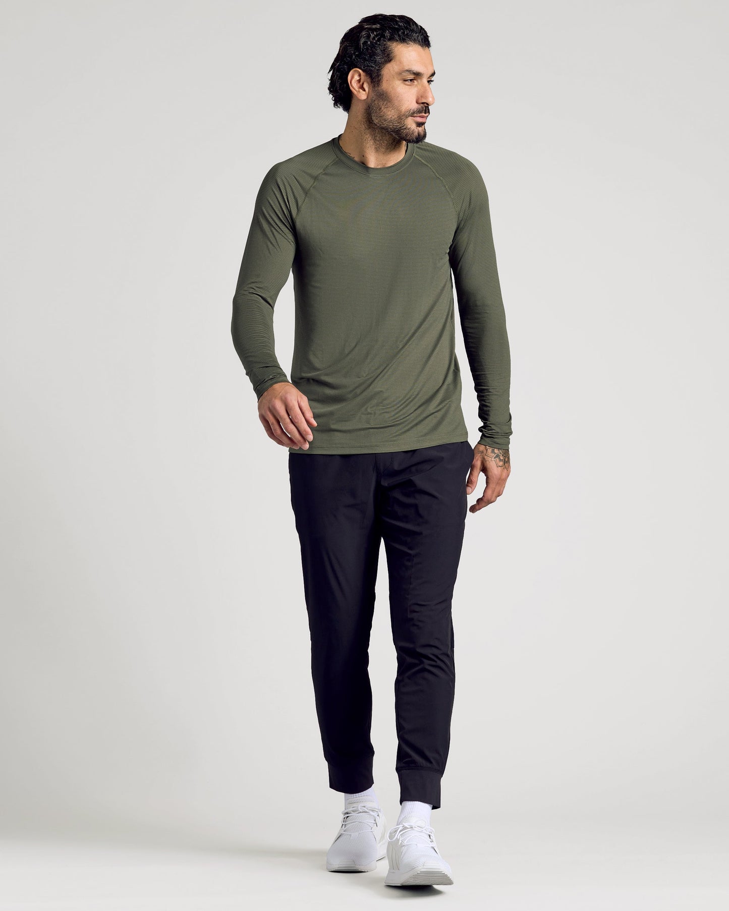 Kelp Long Sleeve Active Mesh Crew