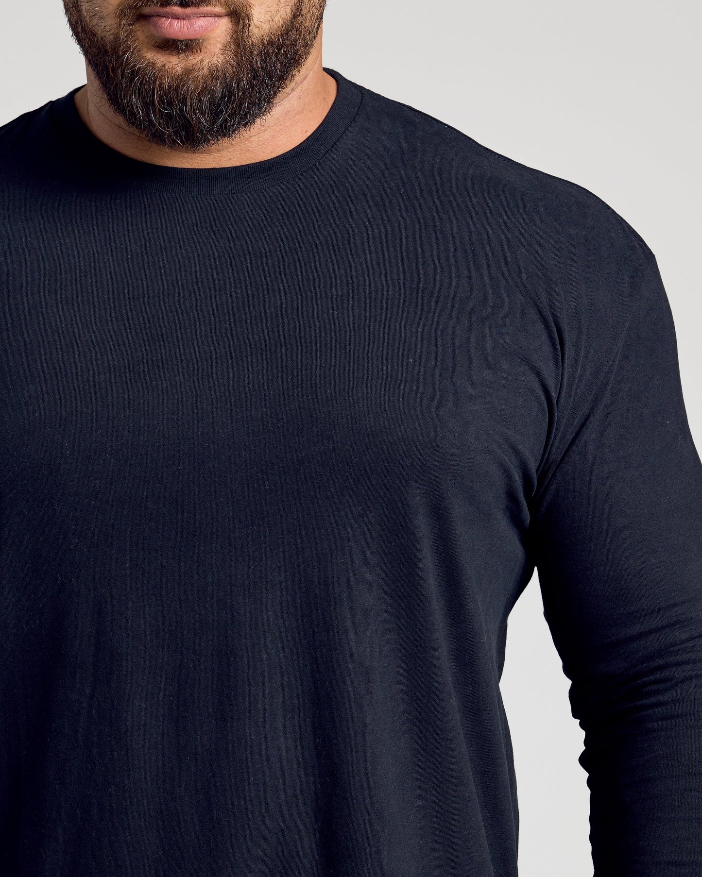 Black Classic Long Sleeve Crew Neck