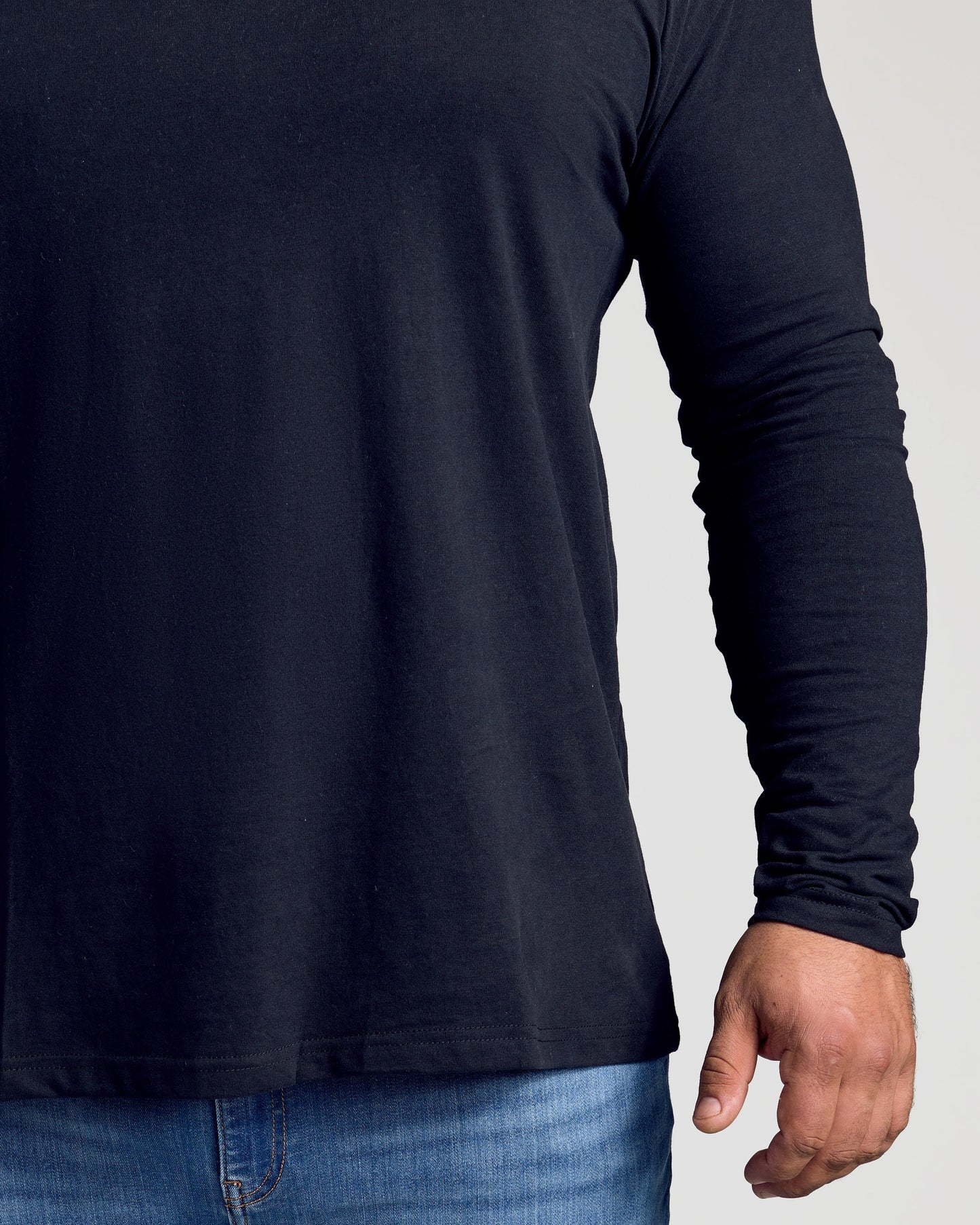 Black Classic Long Sleeve Crew Neck