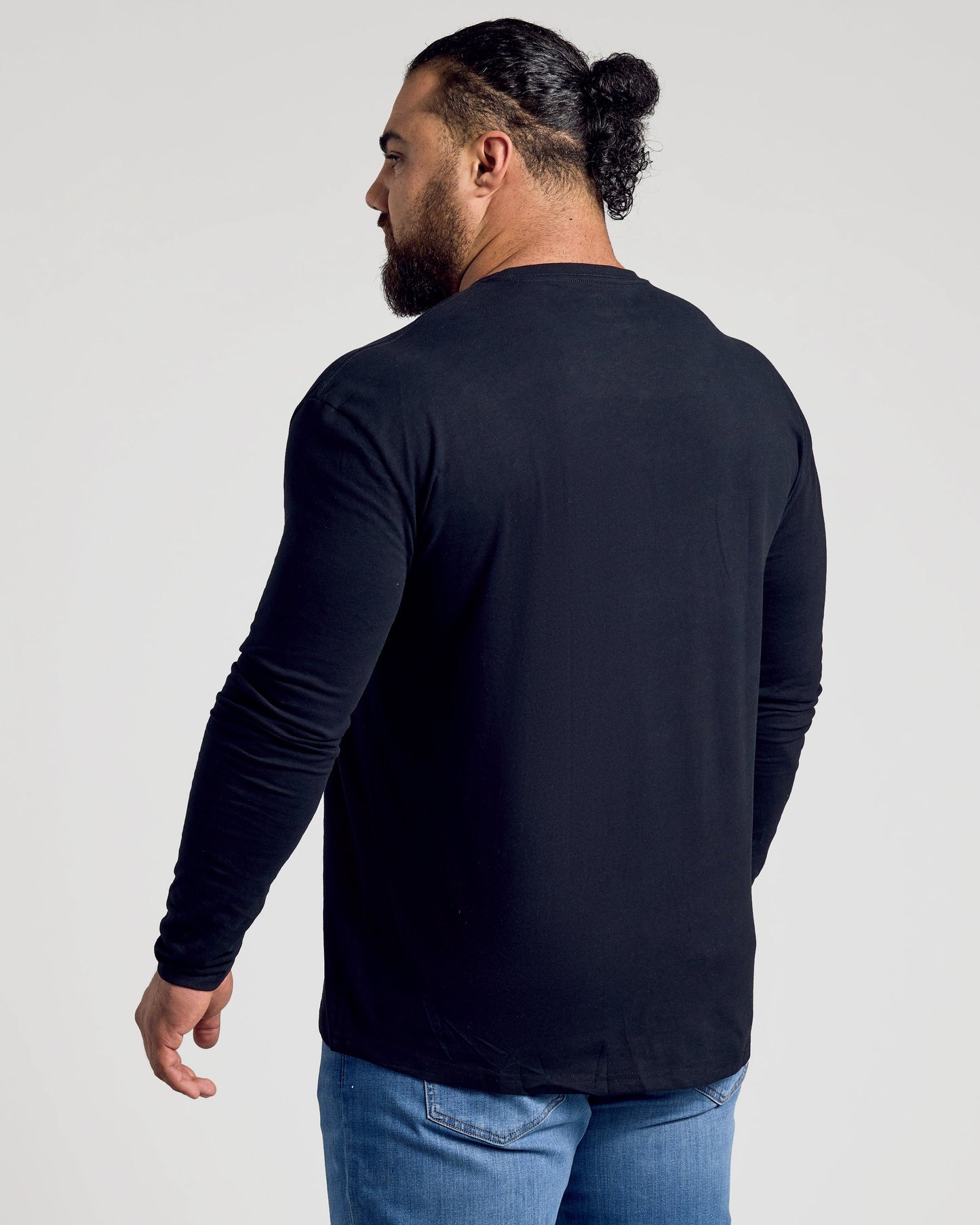 Black Classic Long Sleeve Crew Neck