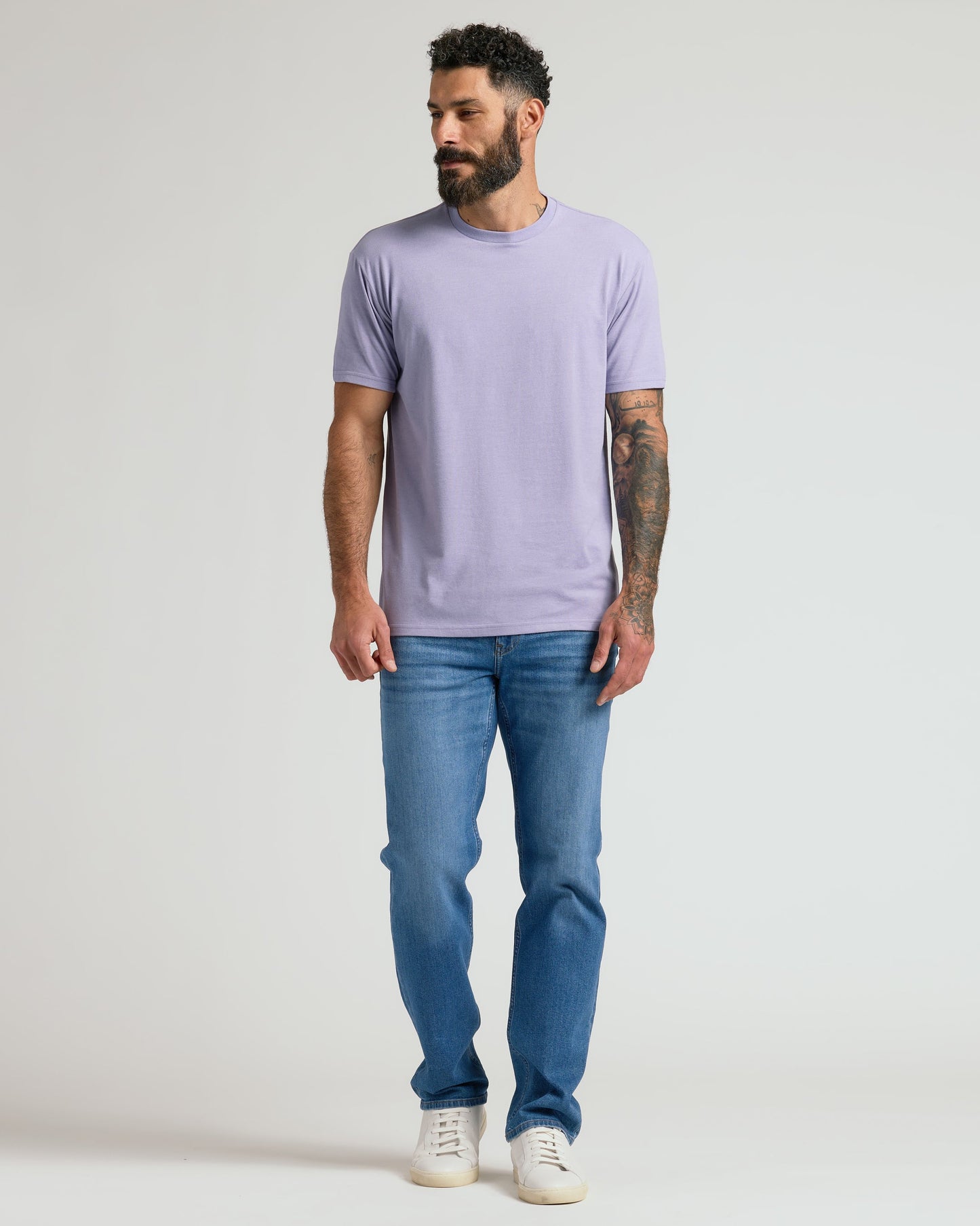 Heather Dark Orchid Classic Crew Neck