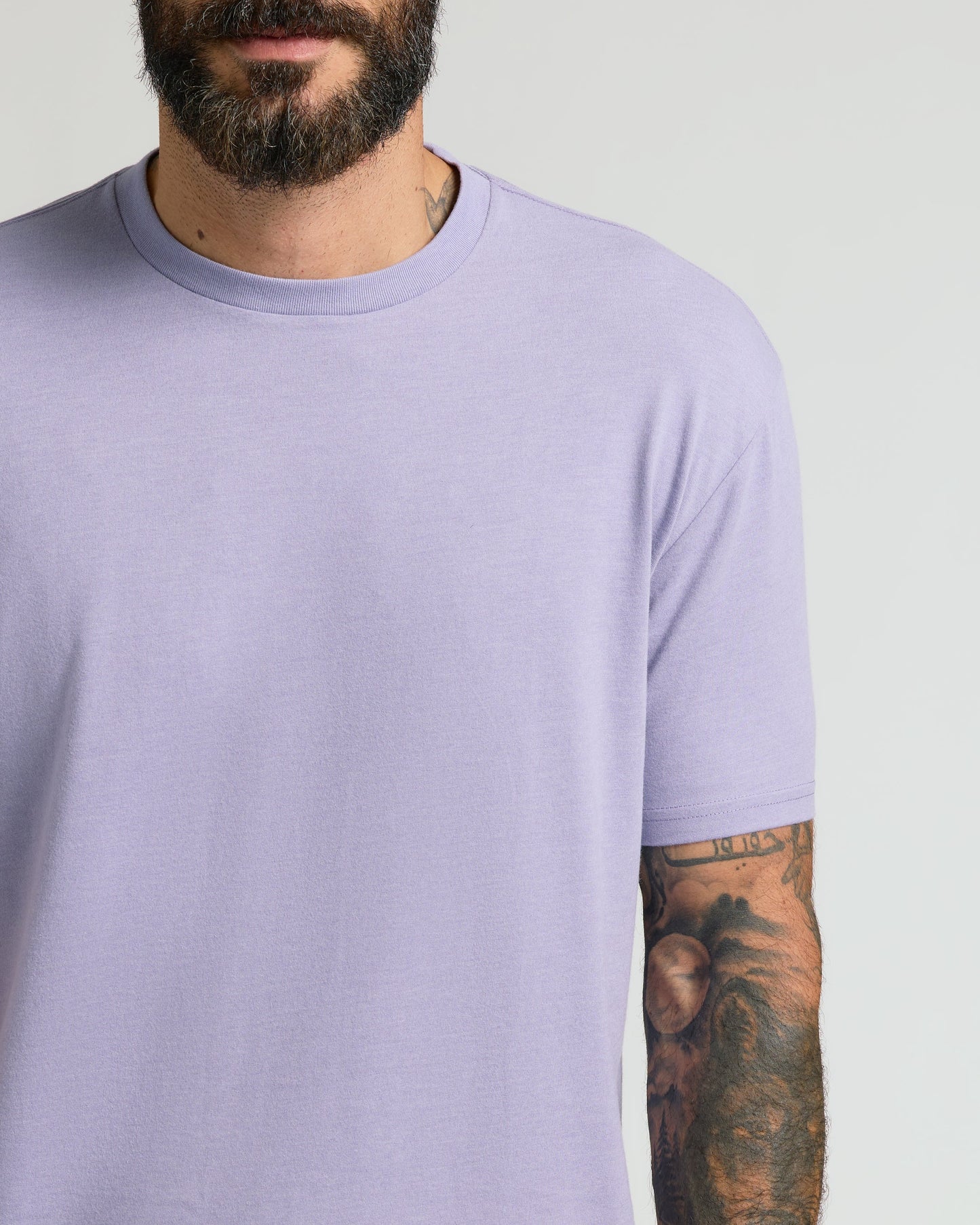 Heather Dark Orchid Classic Crew Neck