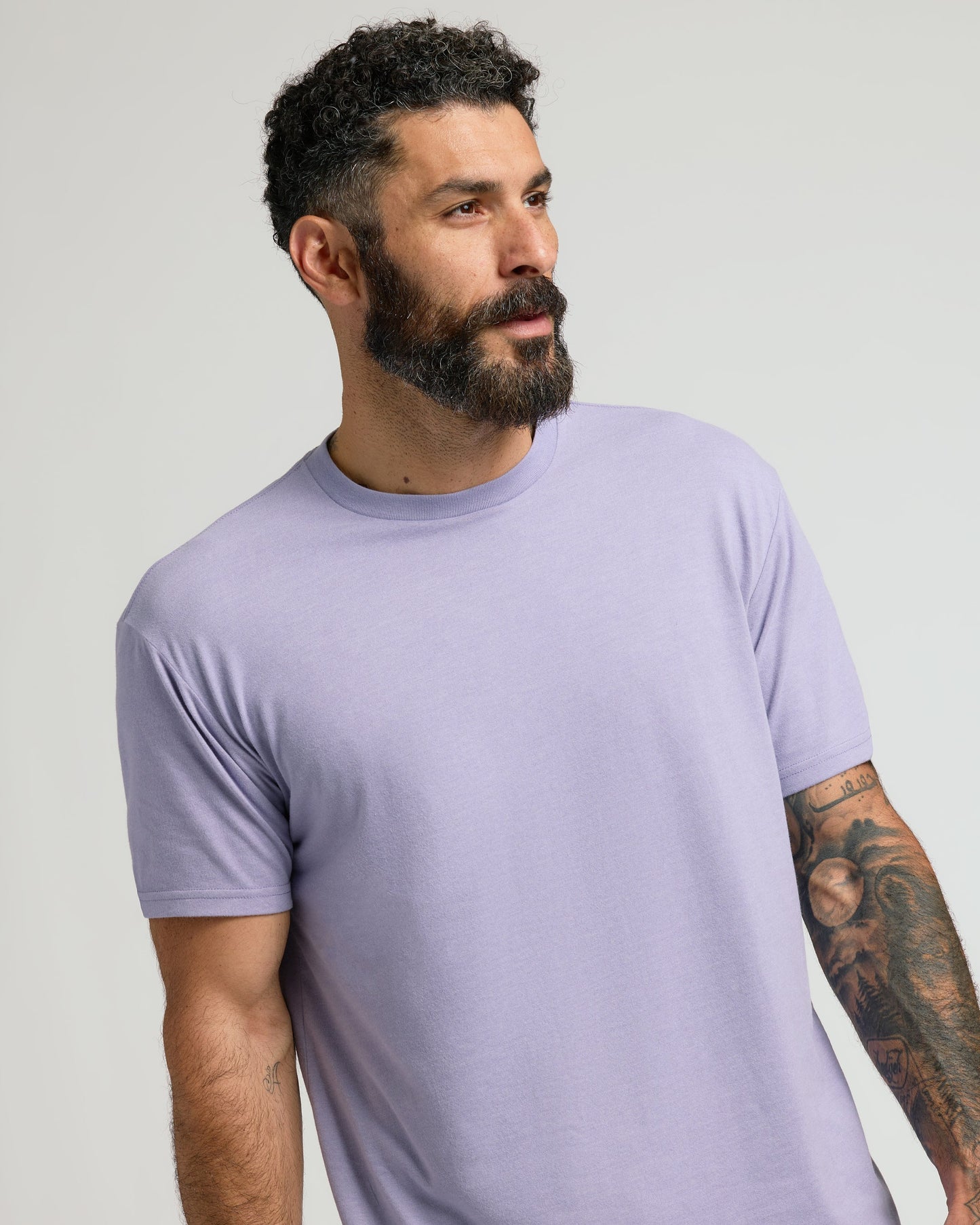 Heather Dark Orchid Classic Crew Neck