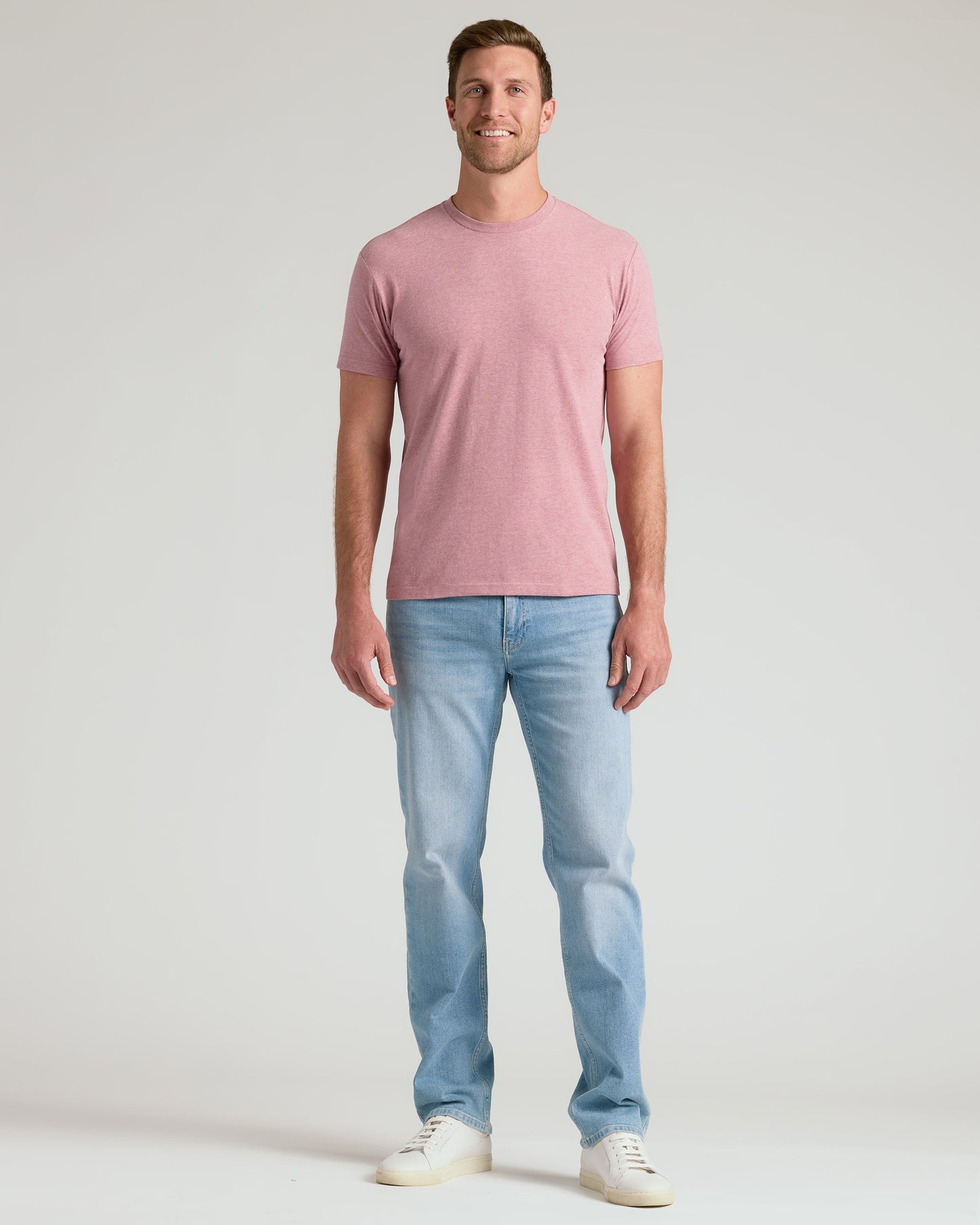 Light Heather Boysenberry Classic Crew Neck