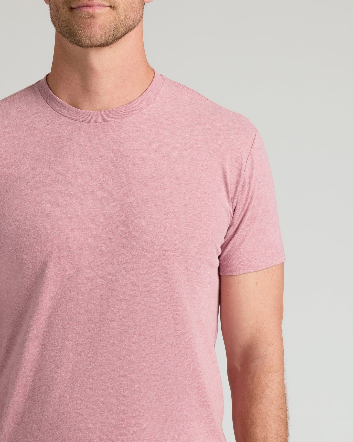 Light Heather Boysenberry Classic Crew Neck