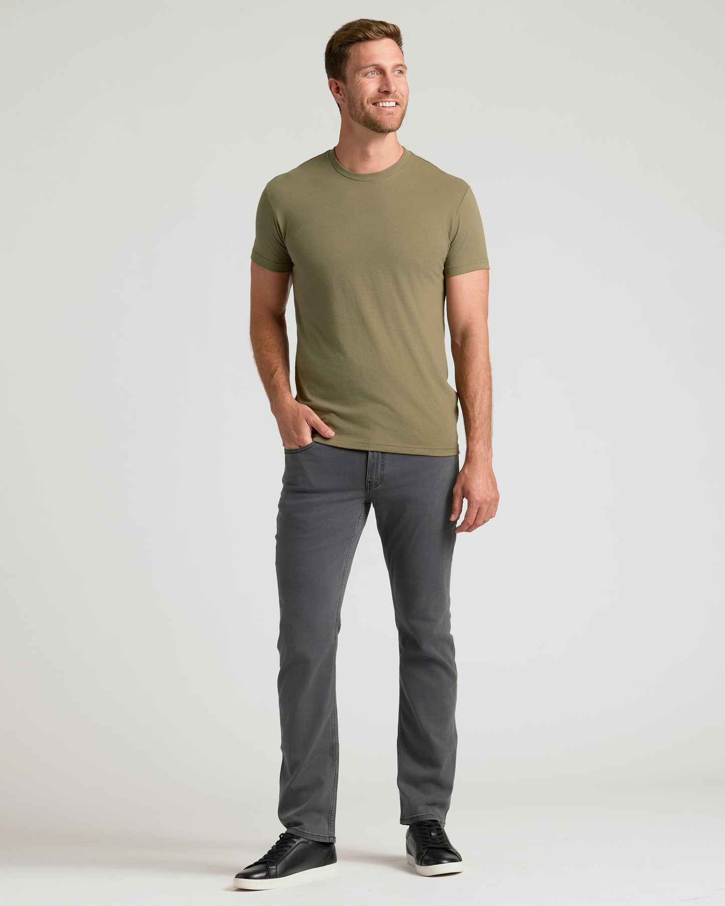 Military Green Classic Crew Neck