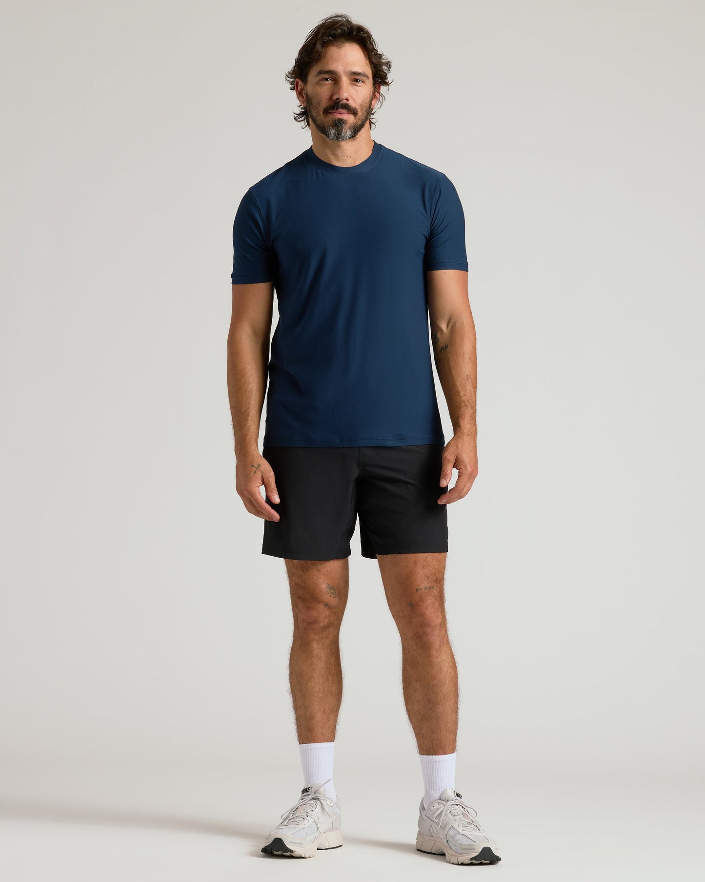 Navy Active Crew Neck Tee
