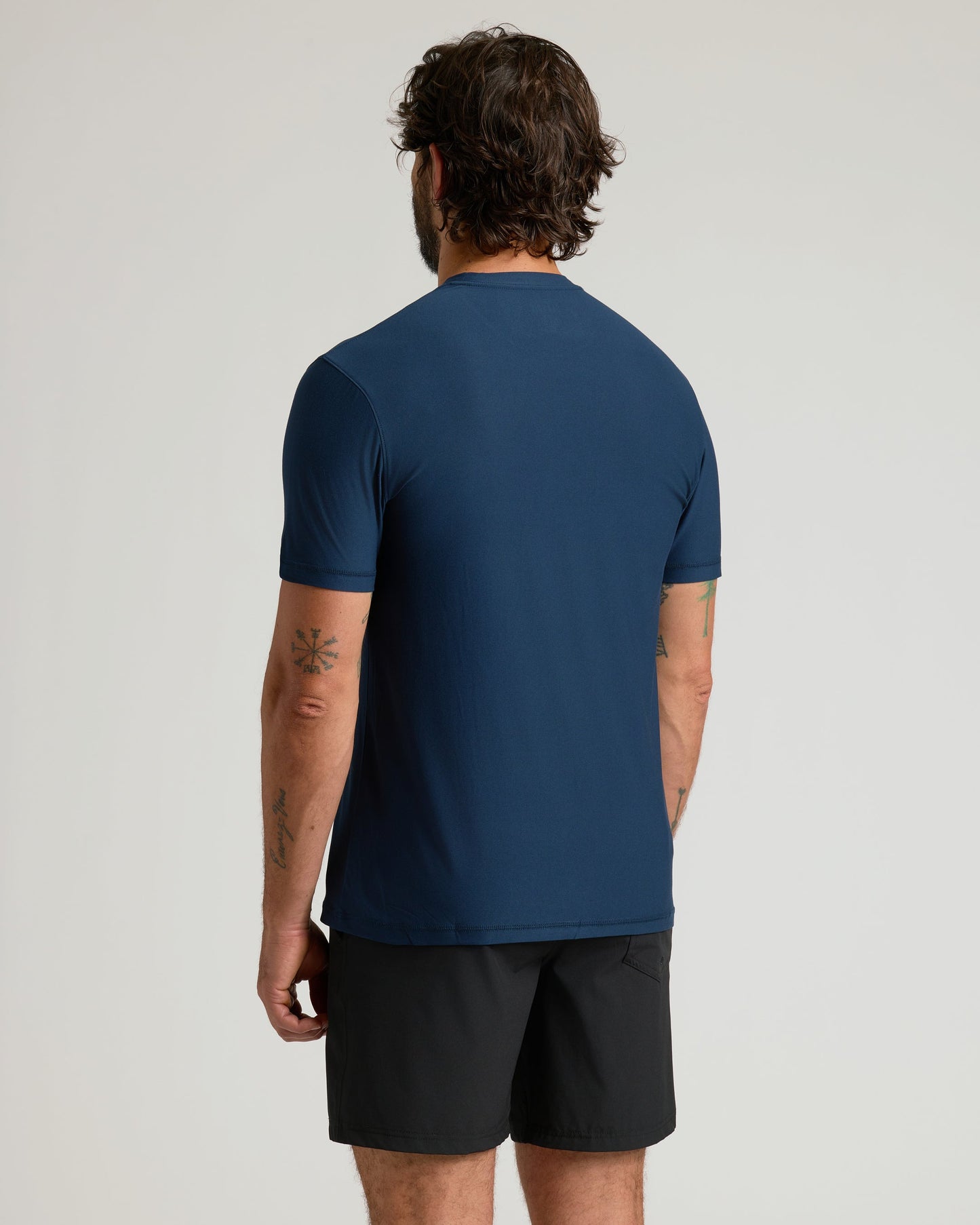 Navy Active Crew Neck Tee