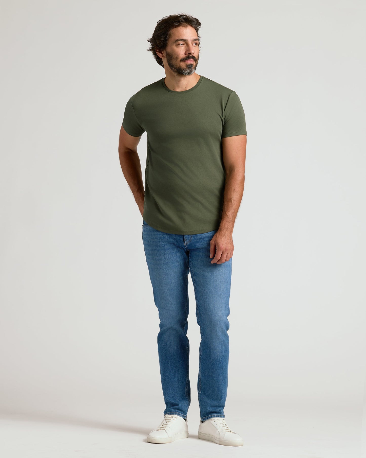 Grove Pima Crew Curved Hem