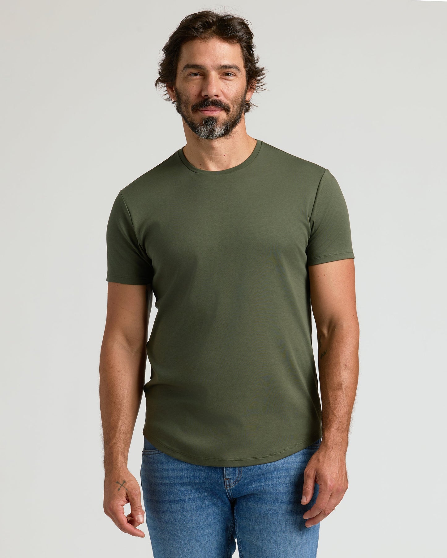 Grove Pima Crew Curved Hem