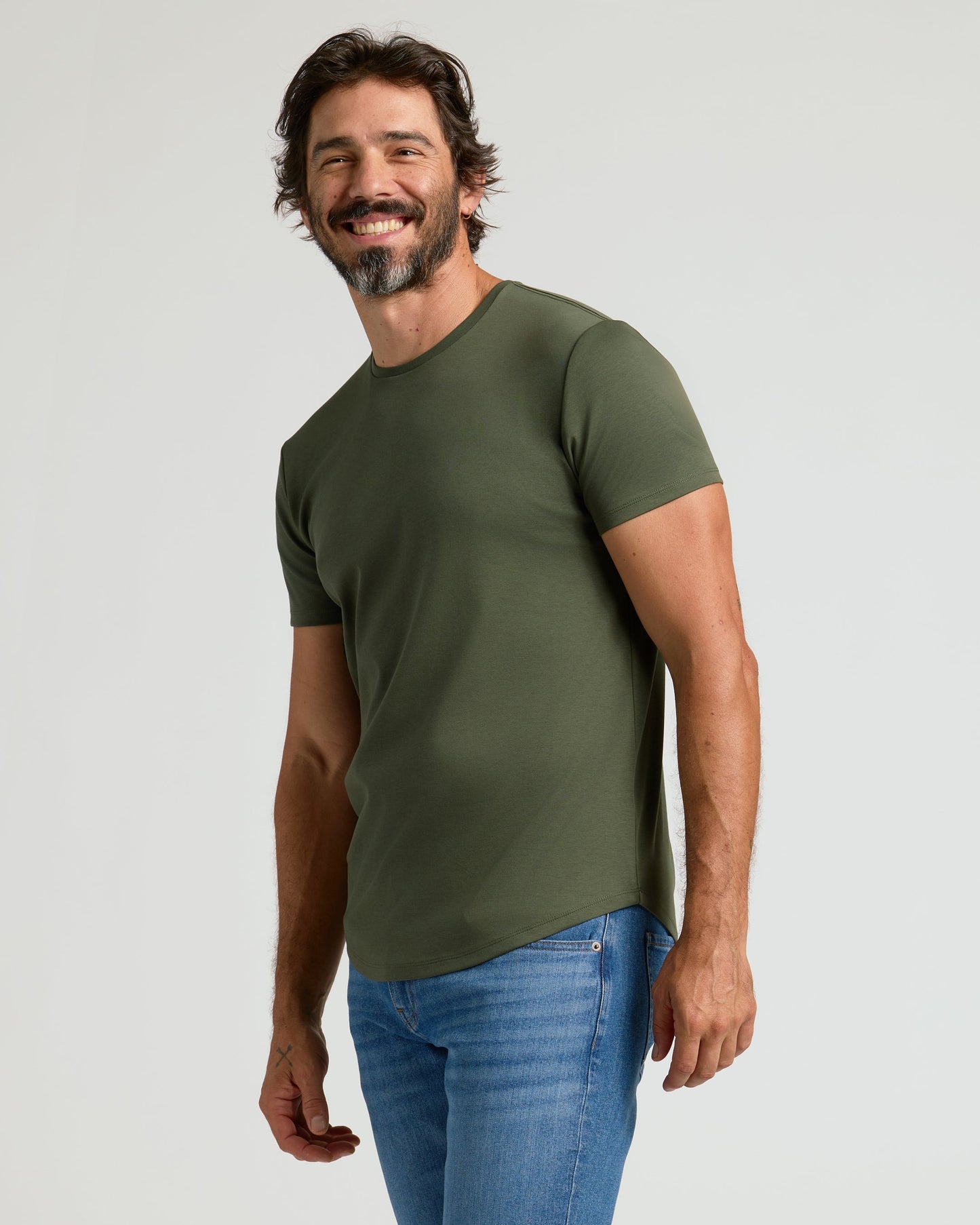 Grove Pima Crew Curved Hem