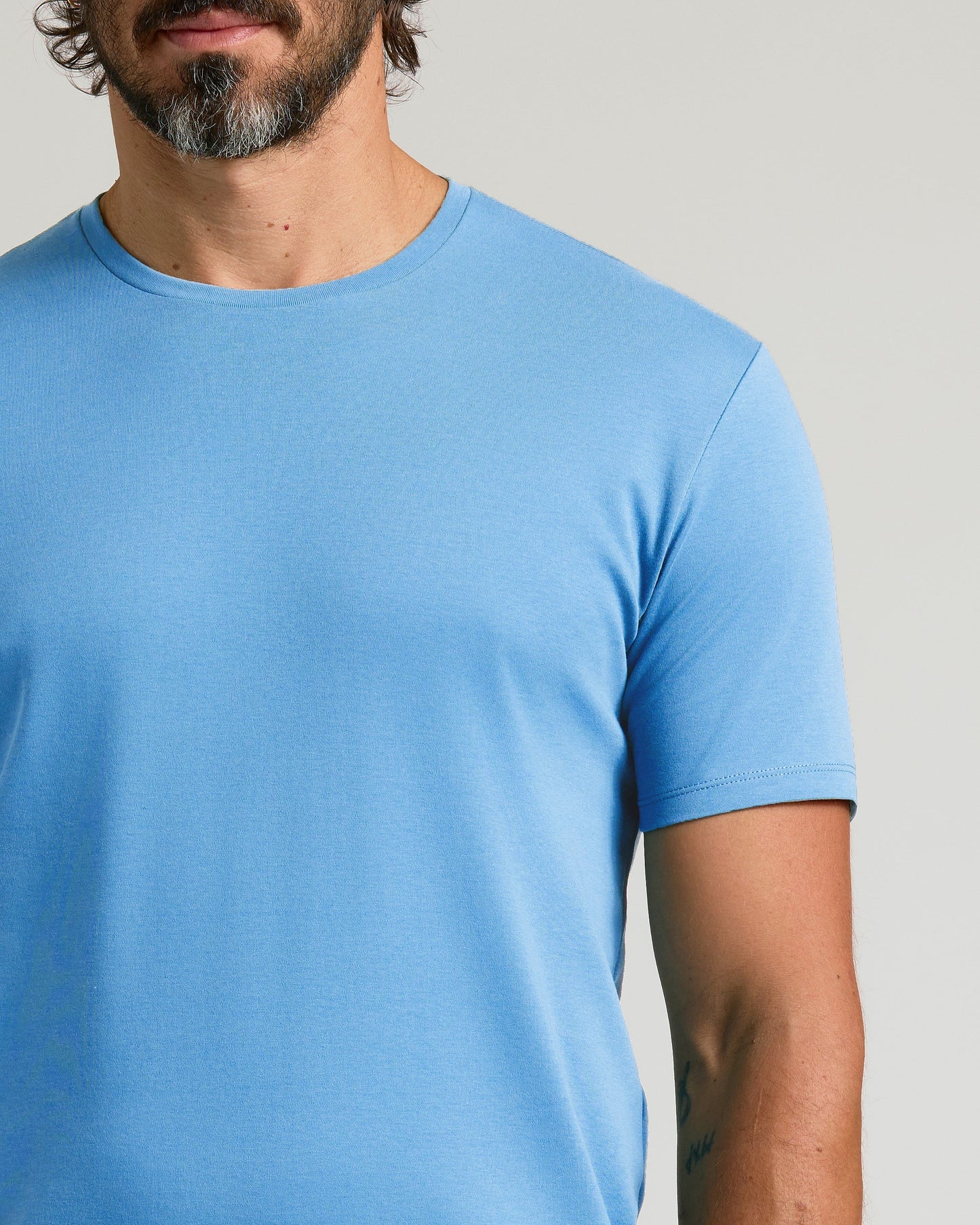 Cerulean Pima Crew Neck