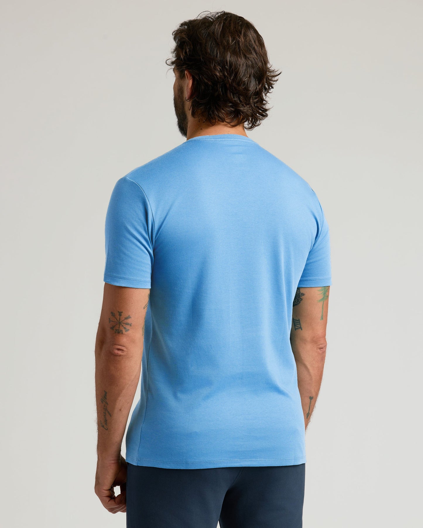 Cerulean Pima Crew Neck
