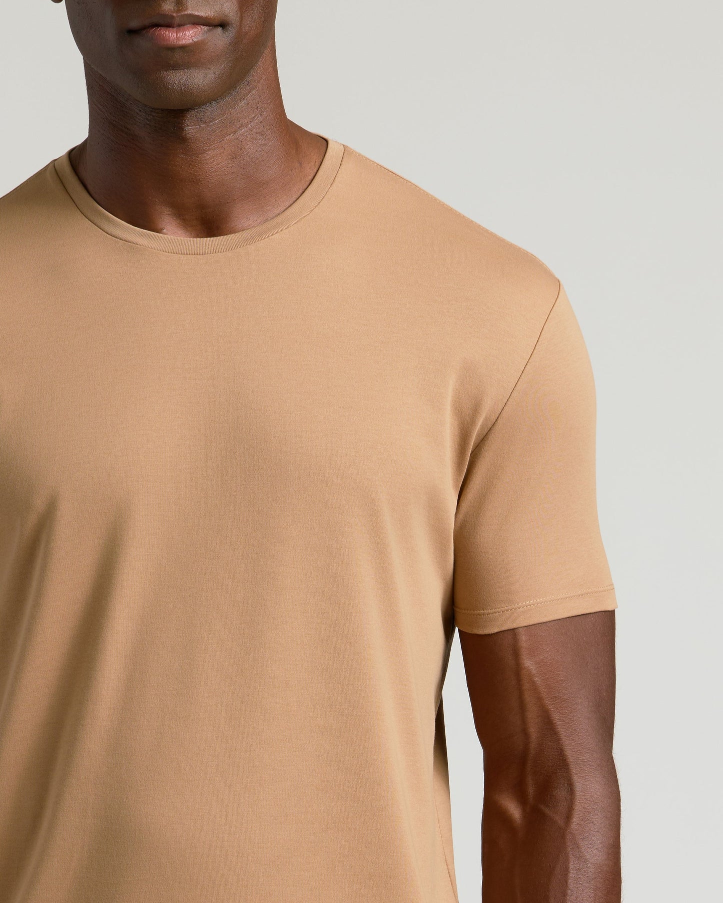 Tahini Pima Crew Neck