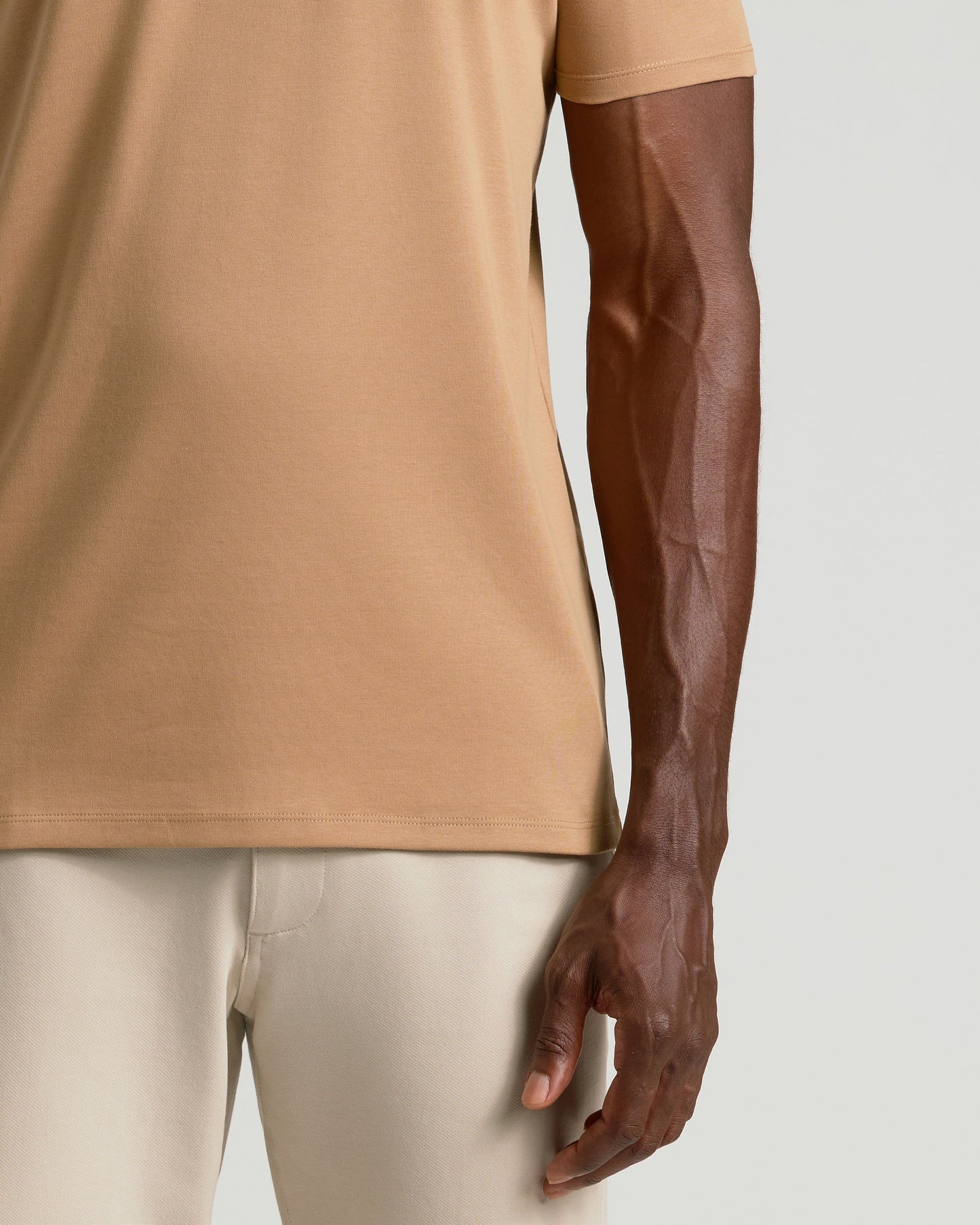 Tahini Pima Crew Neck