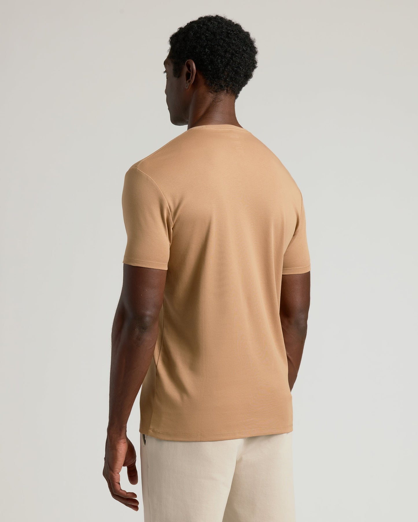 Tahini Pima Crew Neck