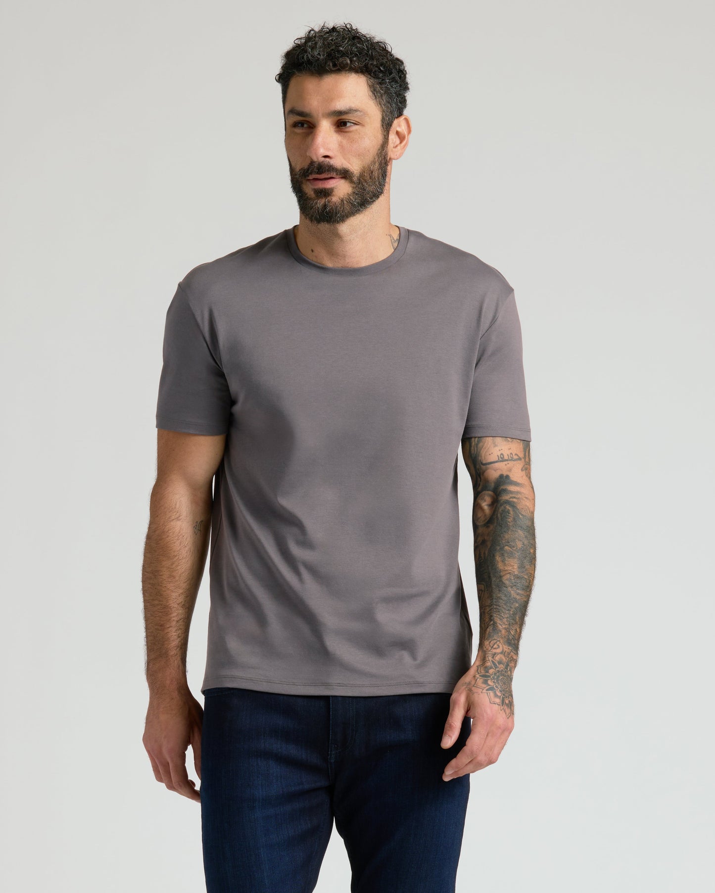 Carbon Pima Crew Neck