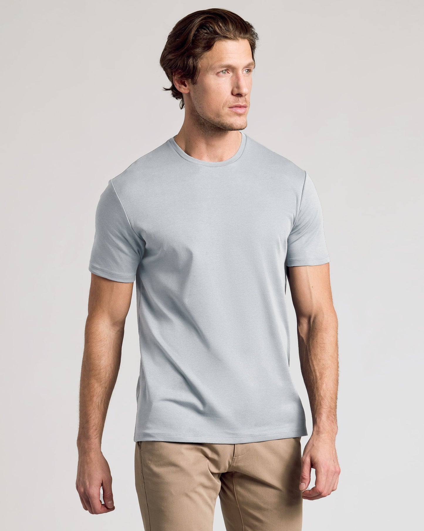 Steel Pima Crew Neck