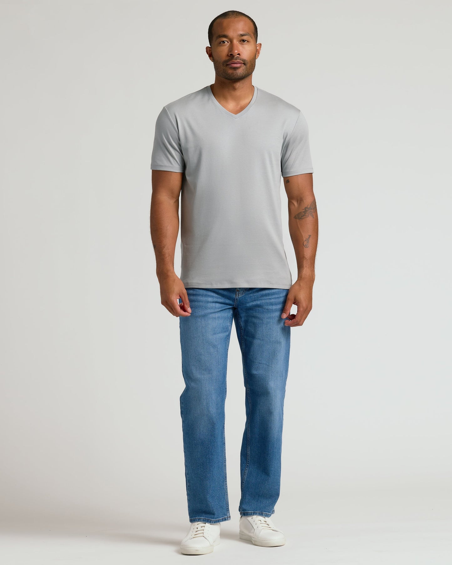 Steel Pima V-Neck