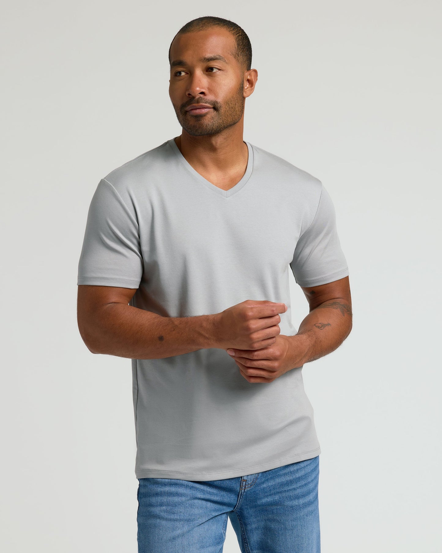Steel Pima V-Neck