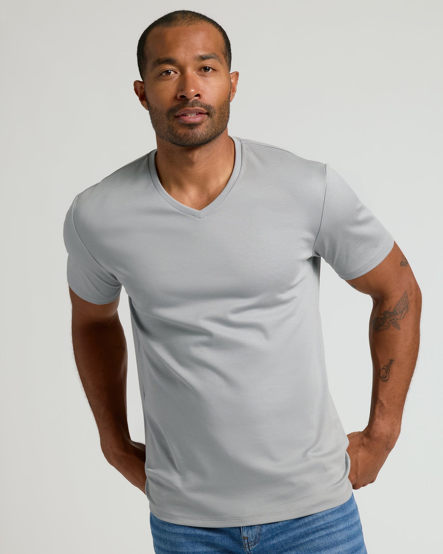 Steel Pima V-Neck