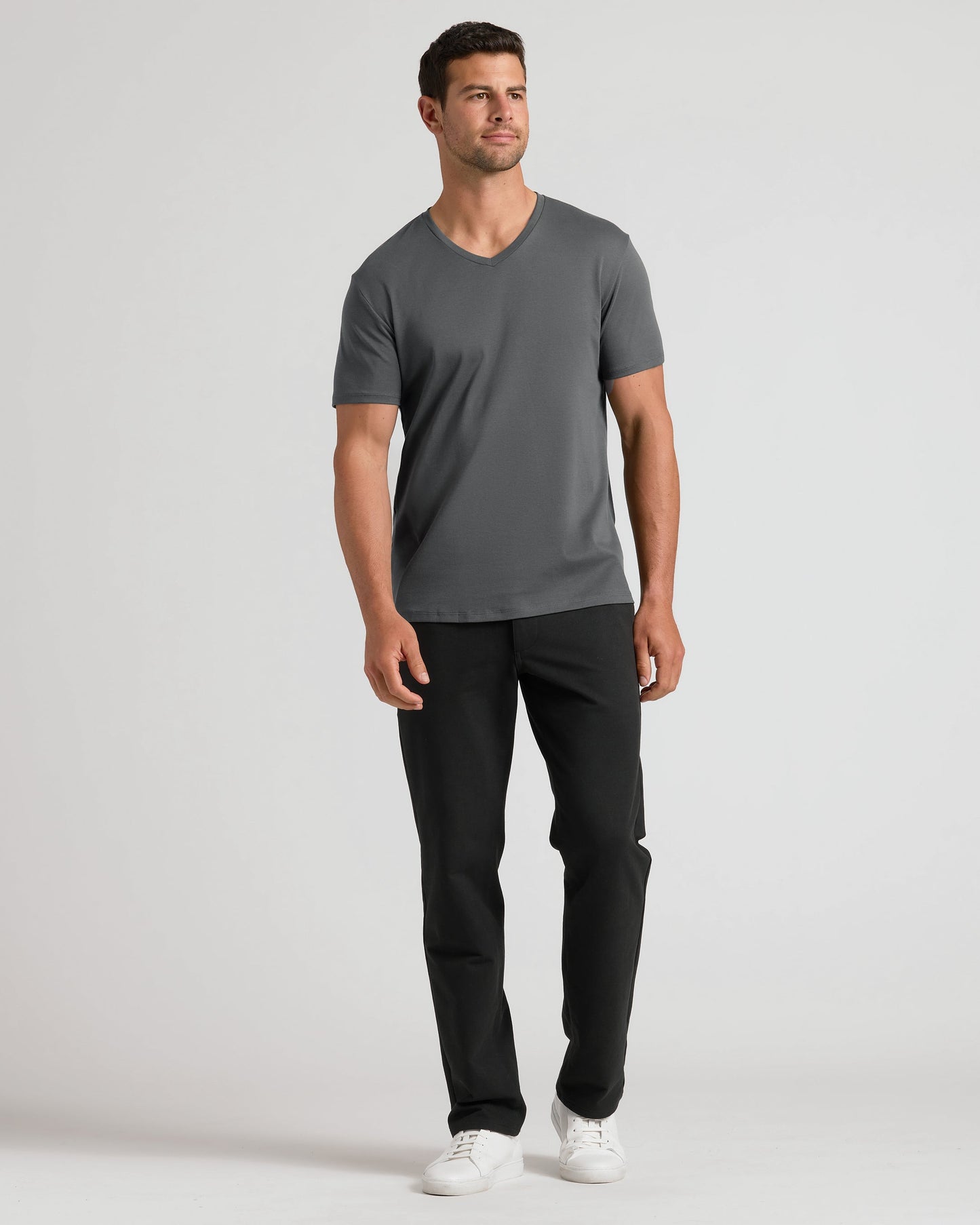Carbon Pima V-Neck