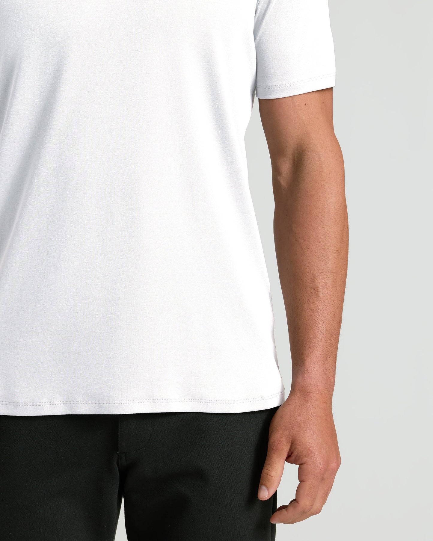 White Pima V-Neck