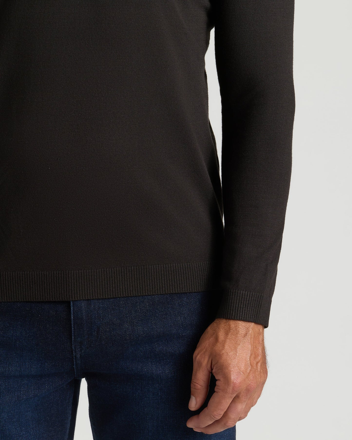 Black Dressy V-Neck Sweater