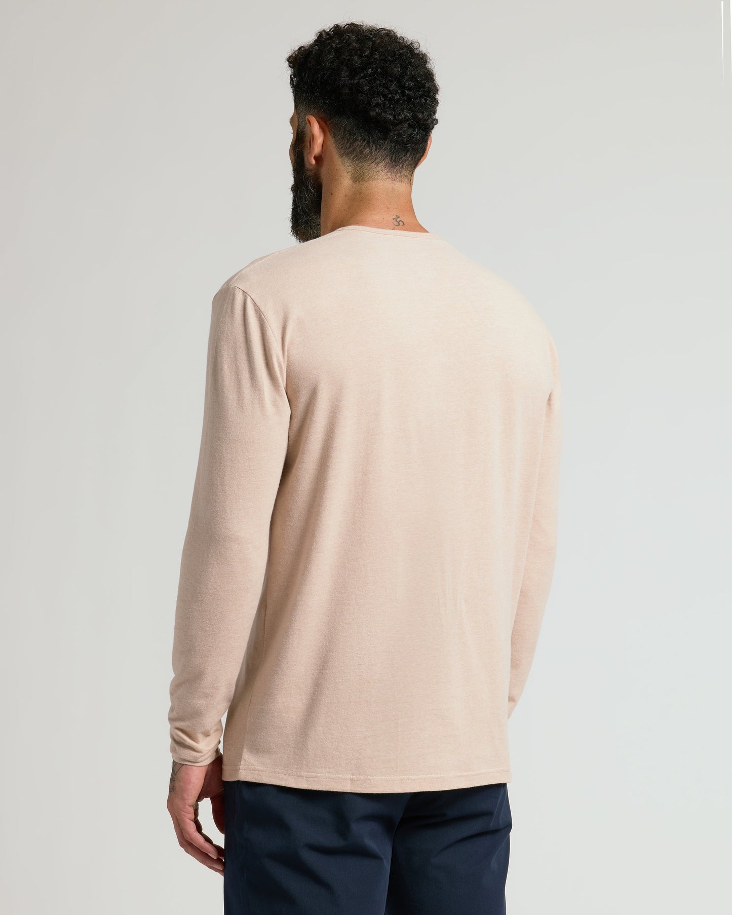 Heather Camel Classic Long Sleeve Henley