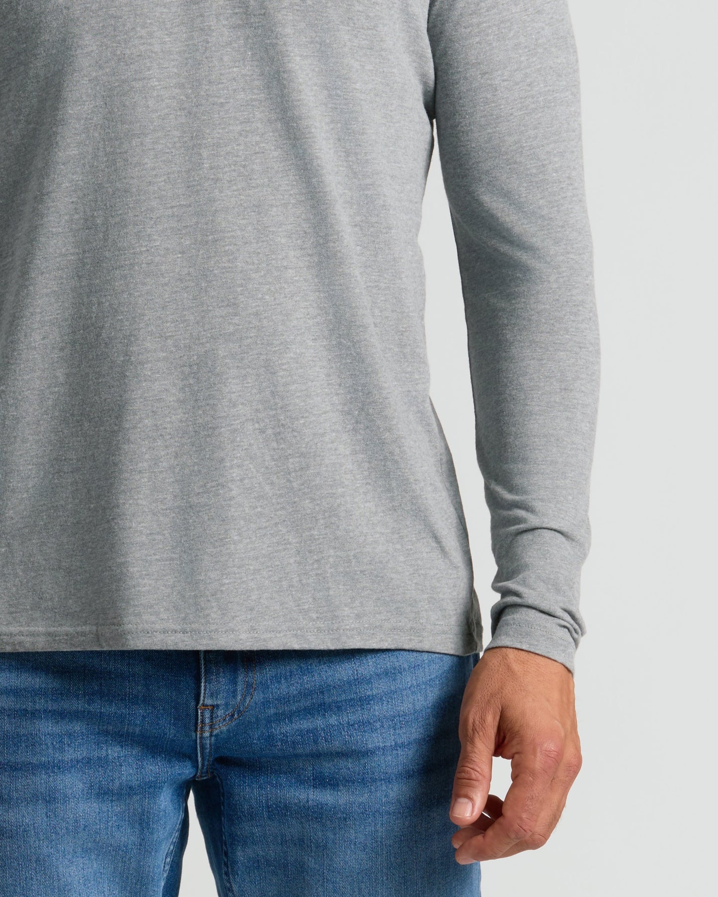 Heather Gray Classic Long Sleeve Henley