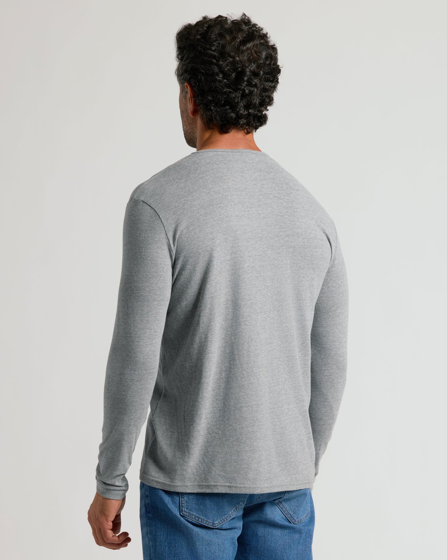 Heather Gray Classic Long Sleeve Henley