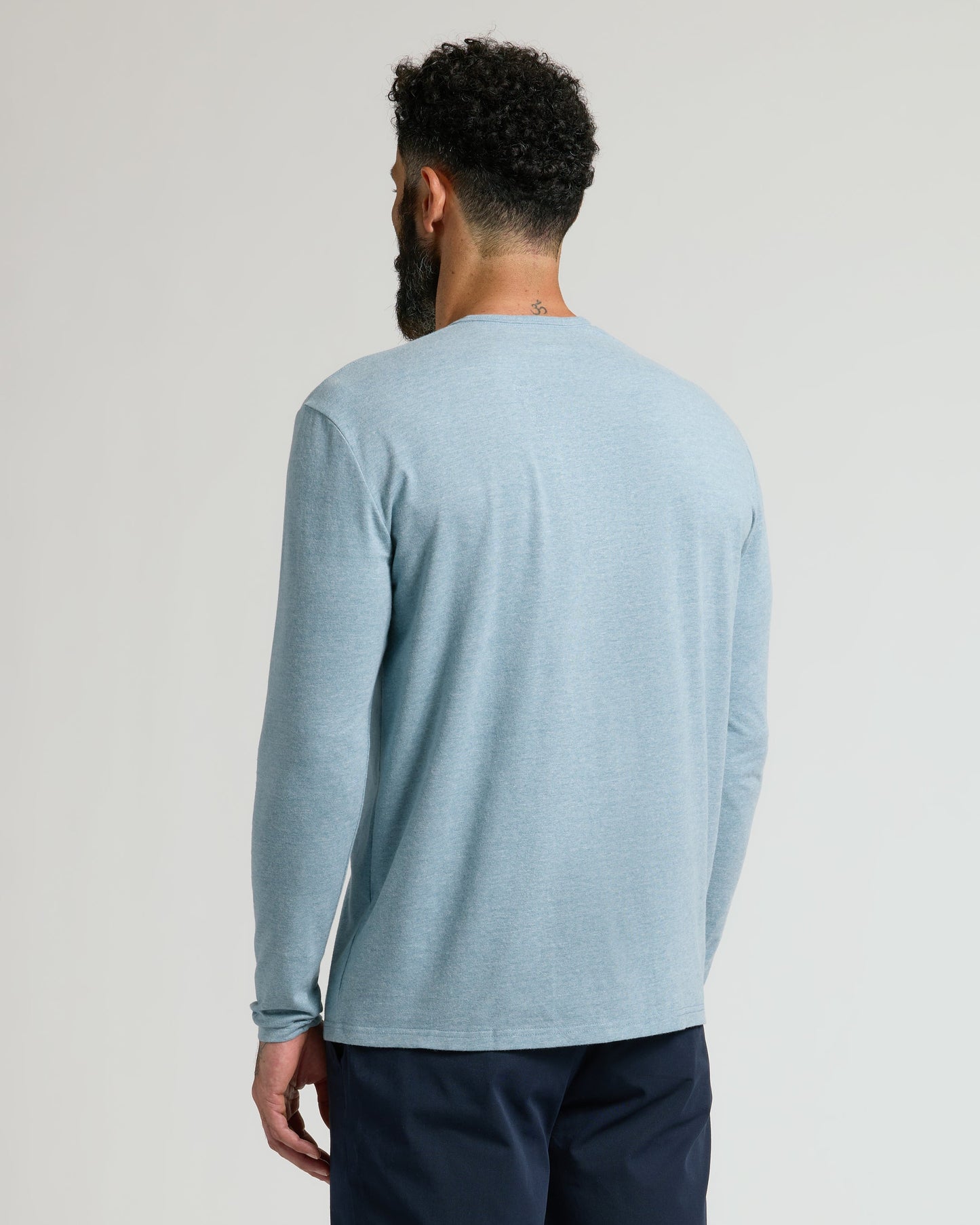 Heather Sapphire Classic Long Sleeve Henley