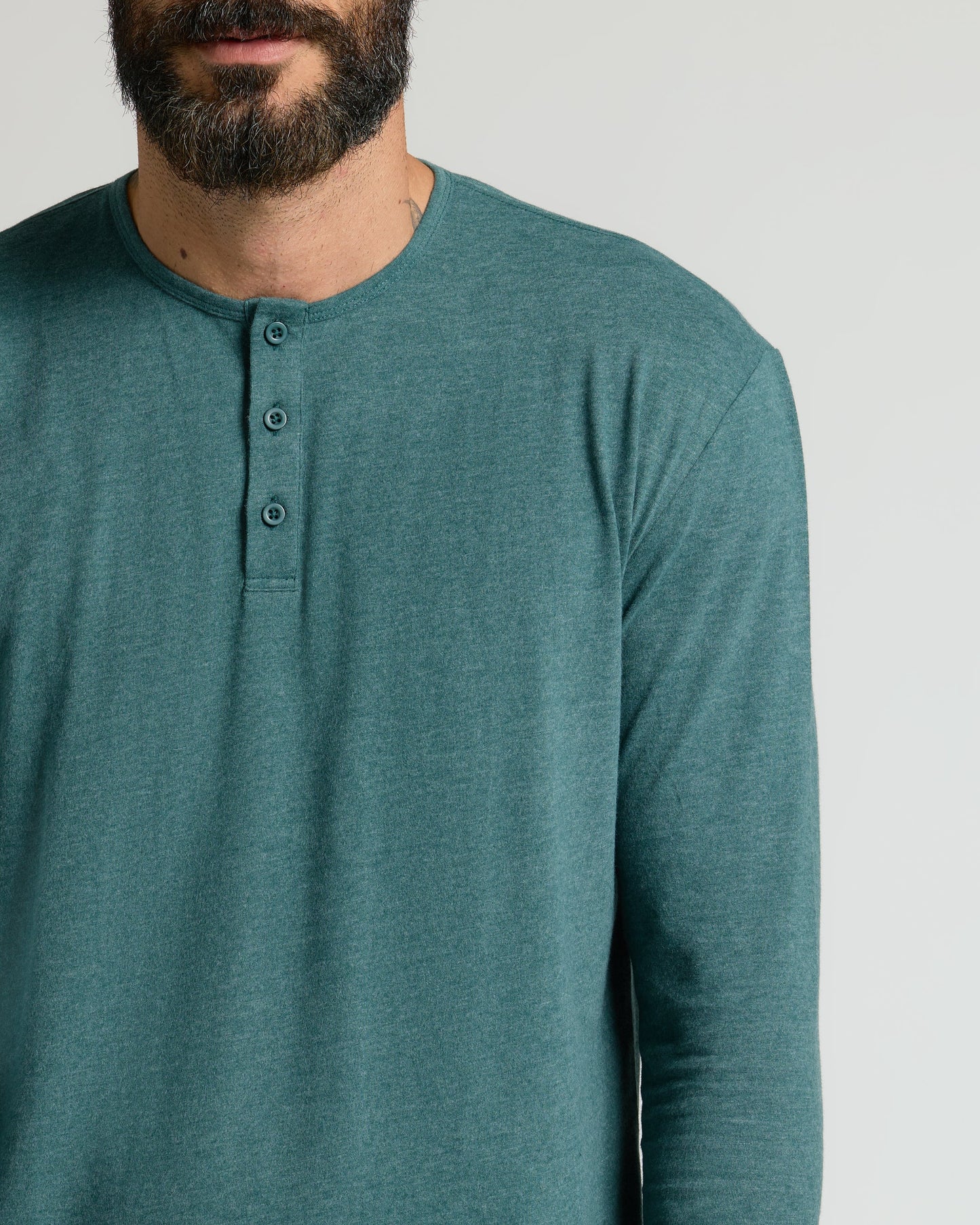 Heather Seafarer Classic Long Sleeve Henley