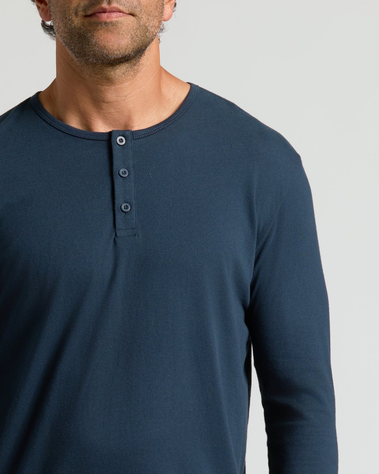 Navy Classic Long Sleeve Henley