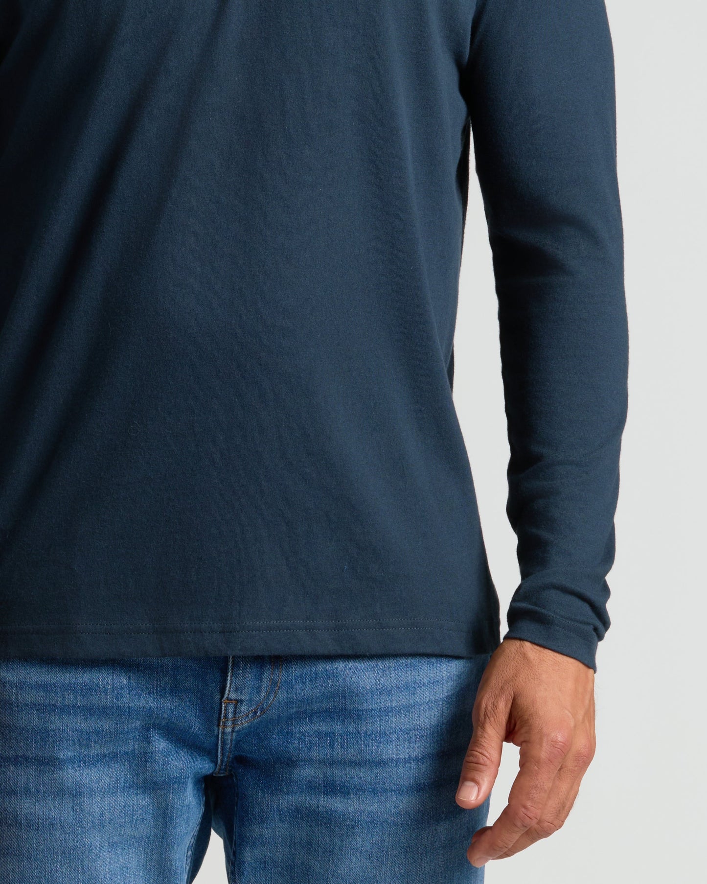 Navy Classic Long Sleeve Henley