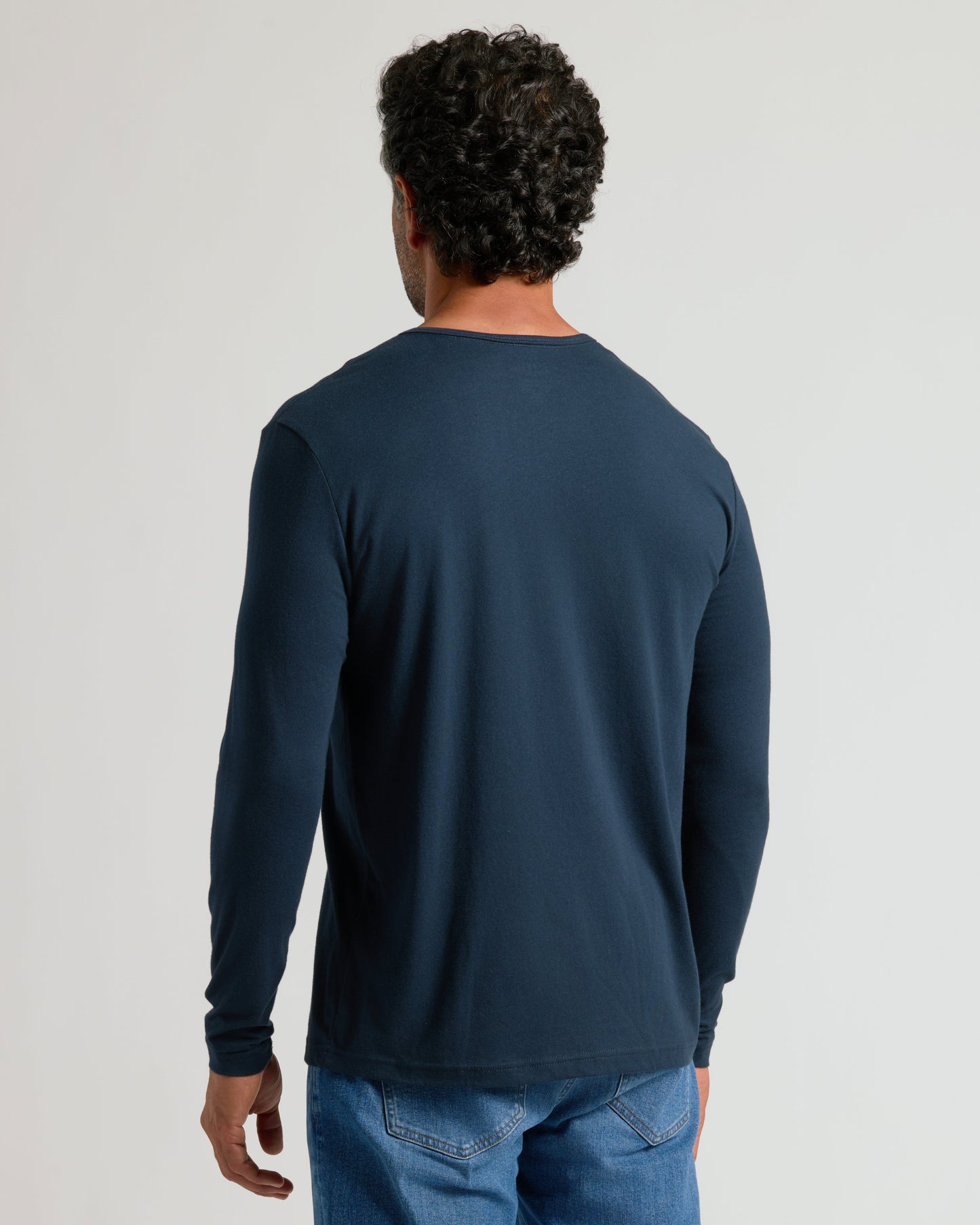 Navy Classic Long Sleeve Henley
