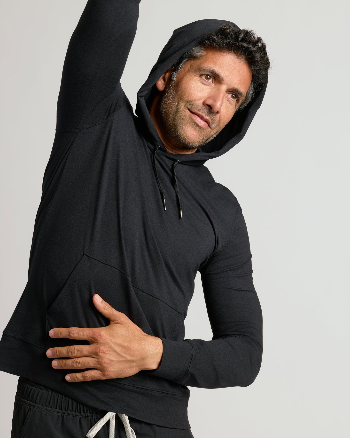 Black Active Comfort Pullover Hoodie