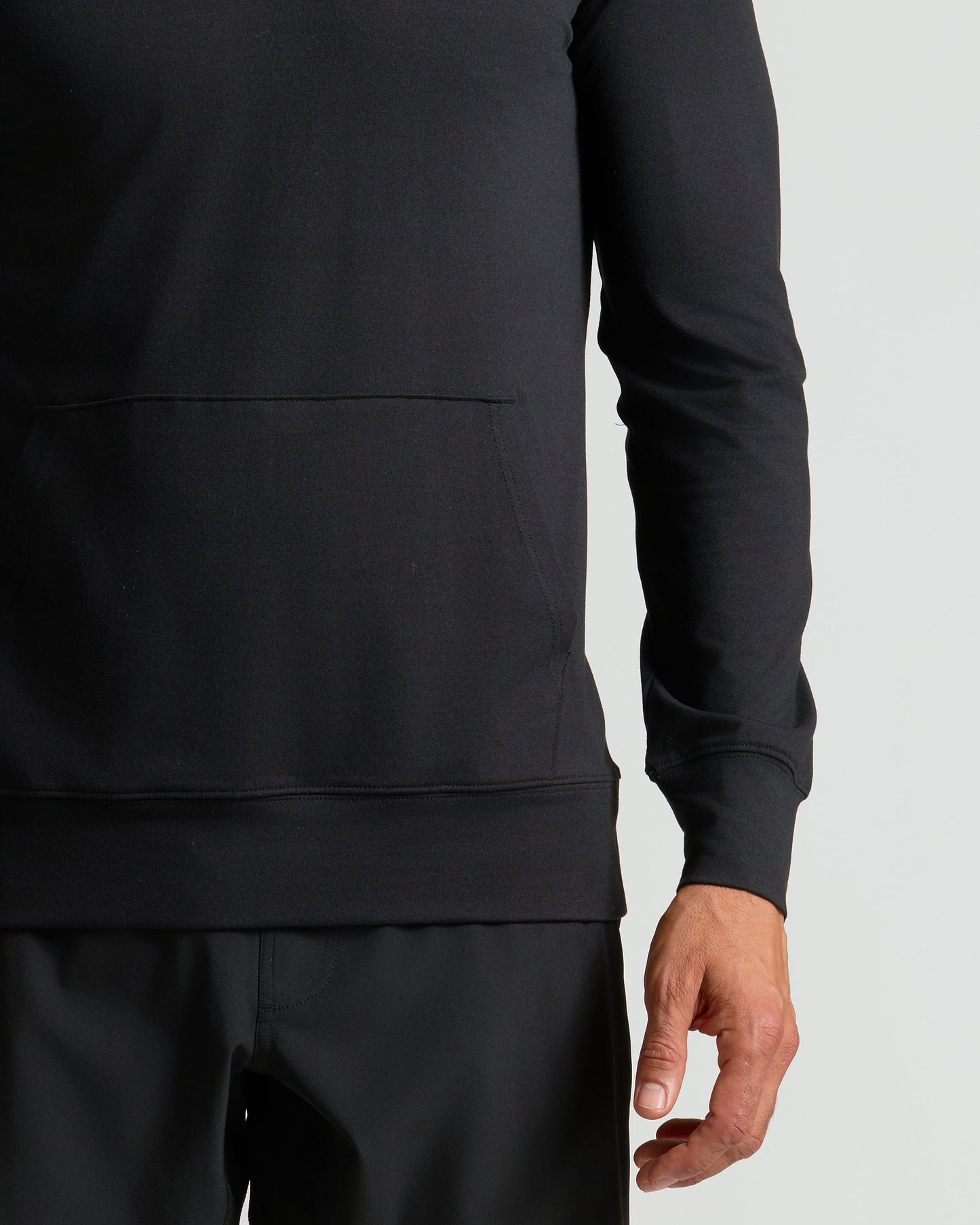 Black Active Comfort Pullover Hoodie