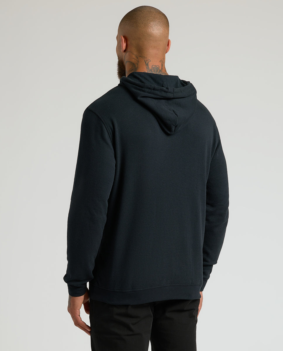 Black Waffle Hoodie