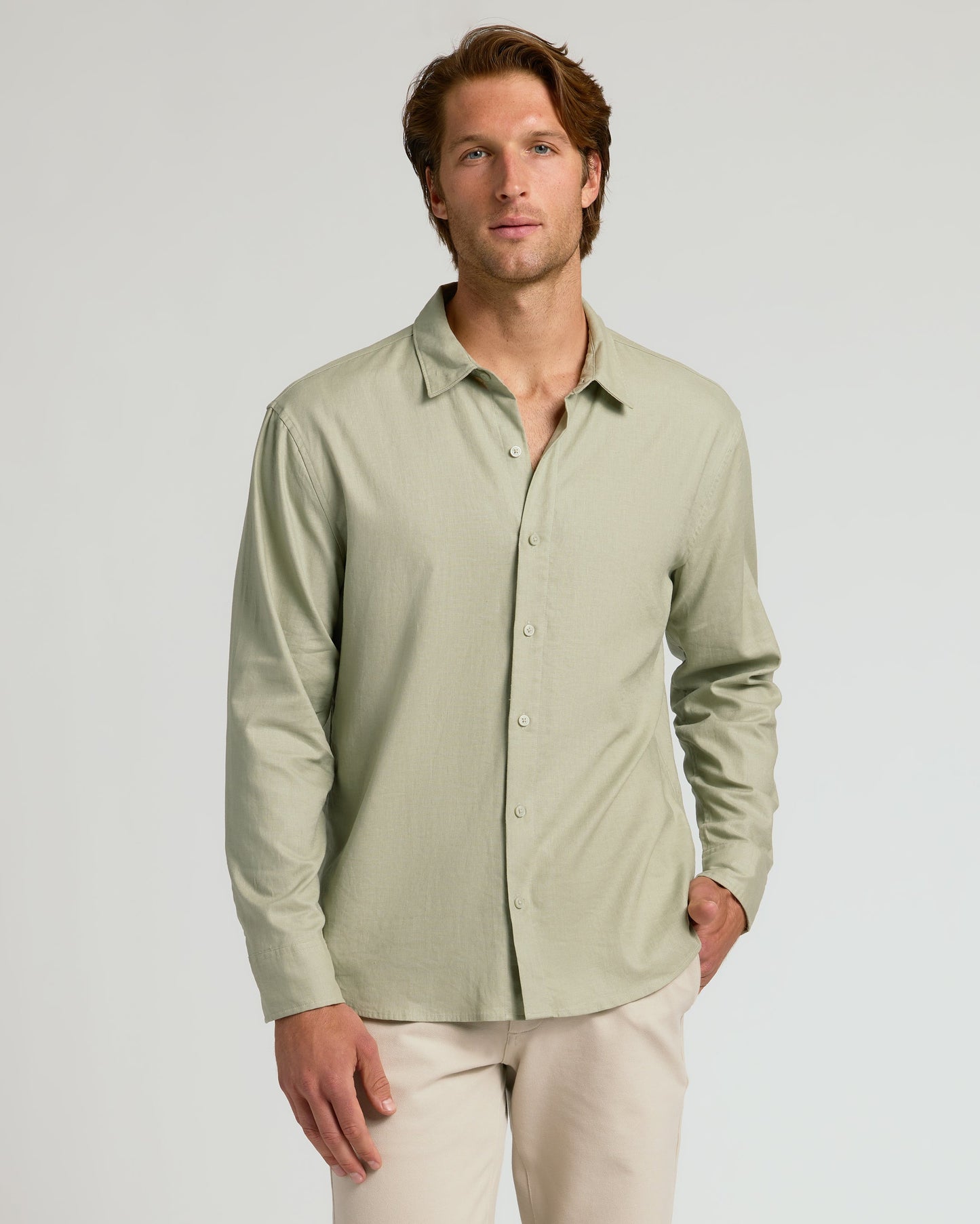 Mossy Oak Long Sleeve Linen Shirt