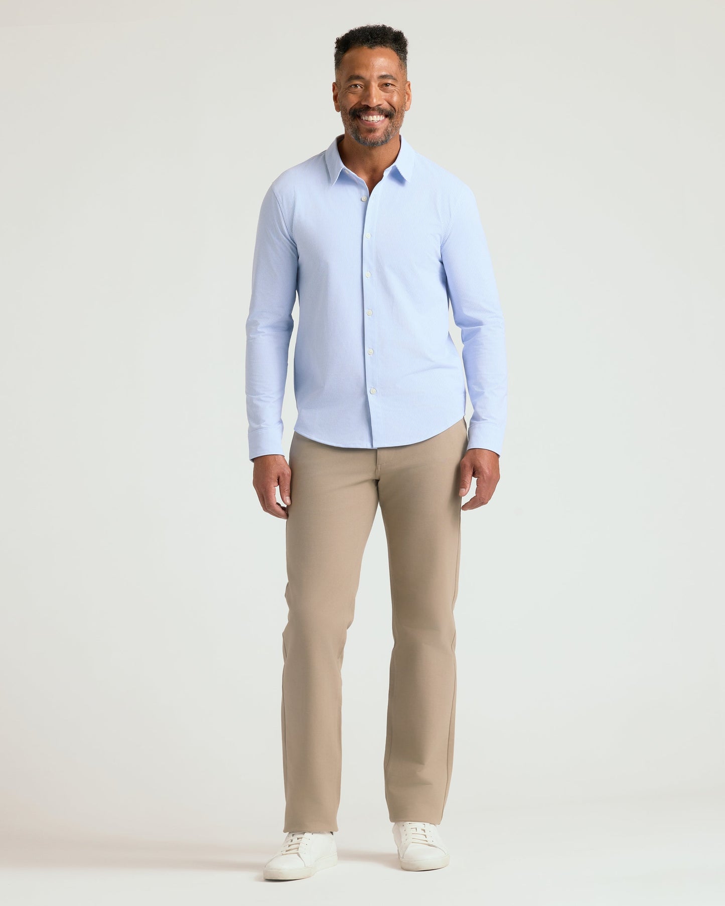 Blue Stripe Stretch Oxford 2.0