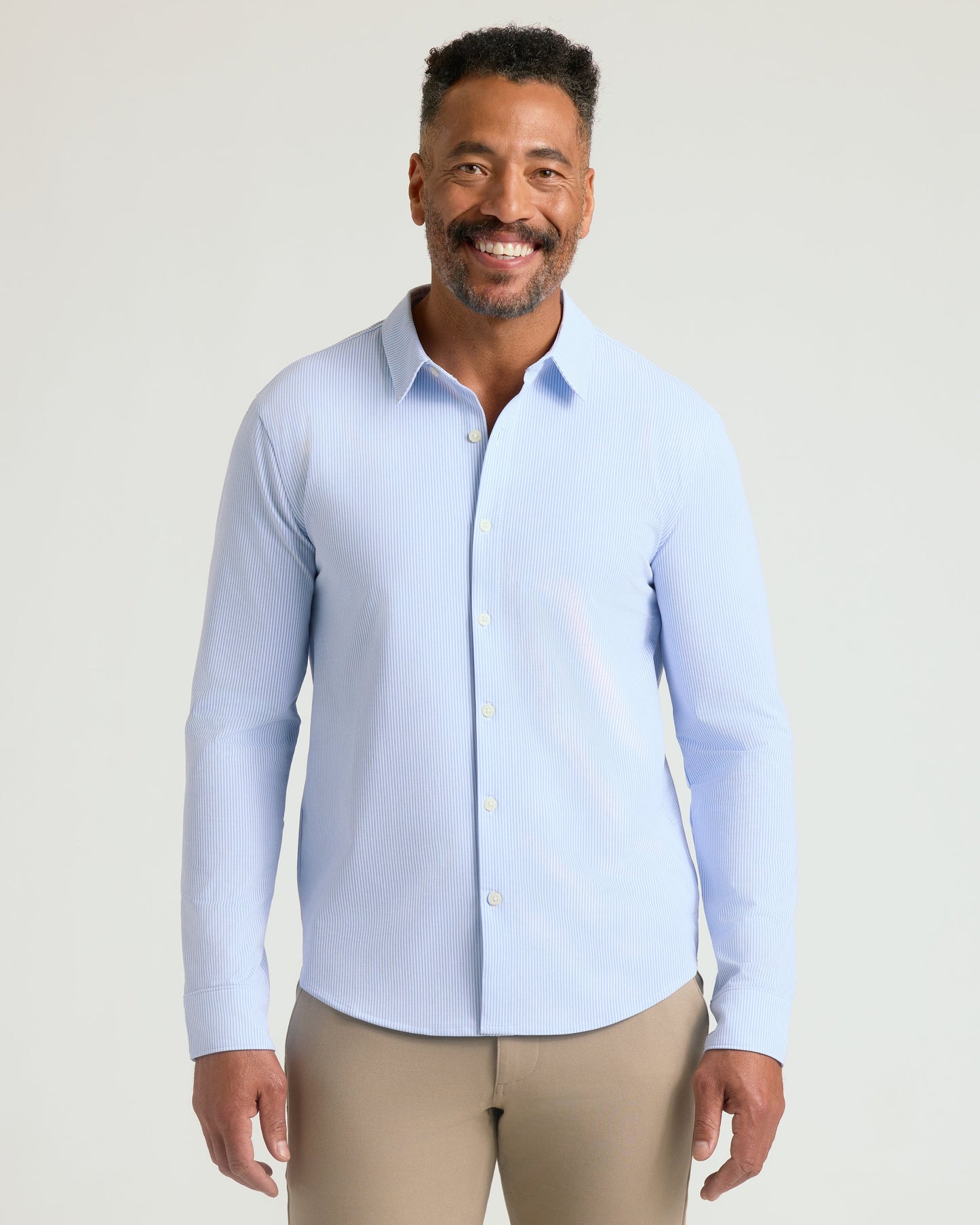 Blue Stripe Stretch Oxford 2.0