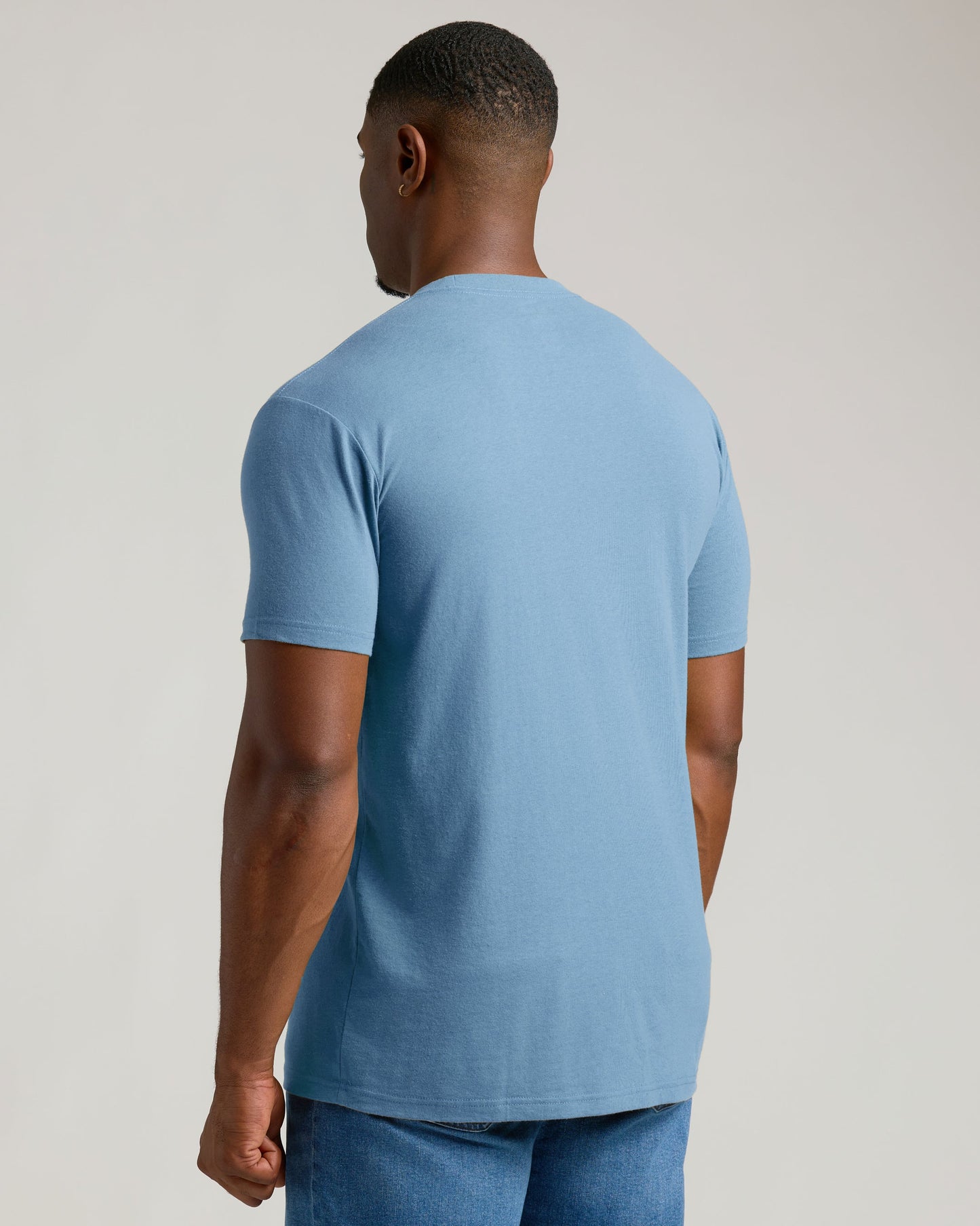 Indigo Tall Straight Hem Crew Neck T-Shirt