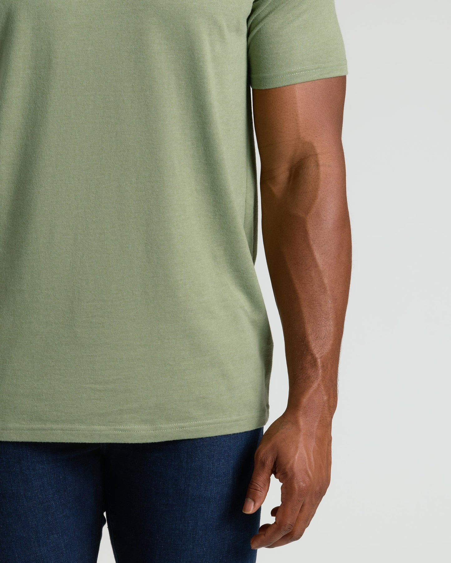 Dark Heather Bay Green Tall Classic V-Neck