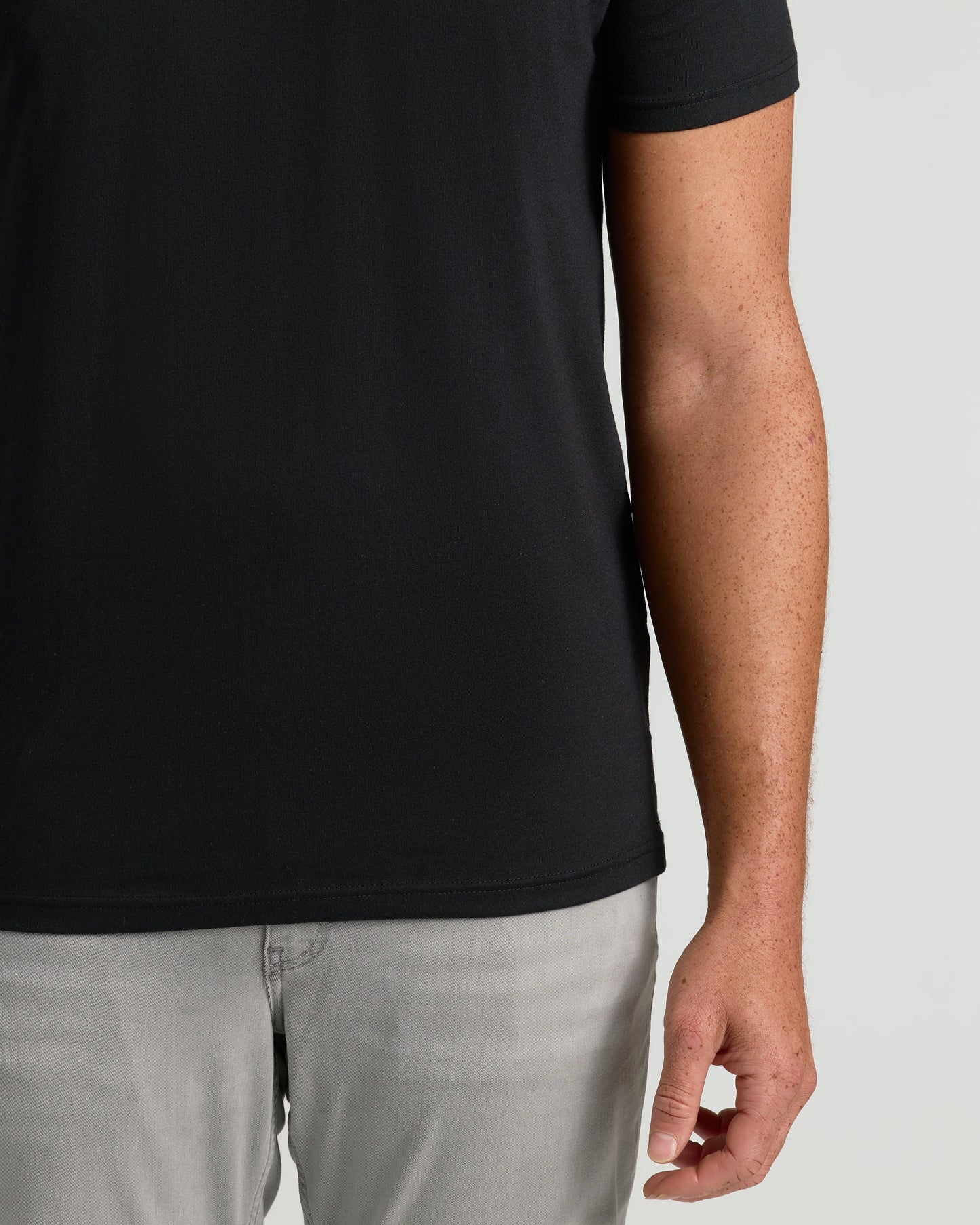 Black Tall Short Sleeve Classic V-Neck