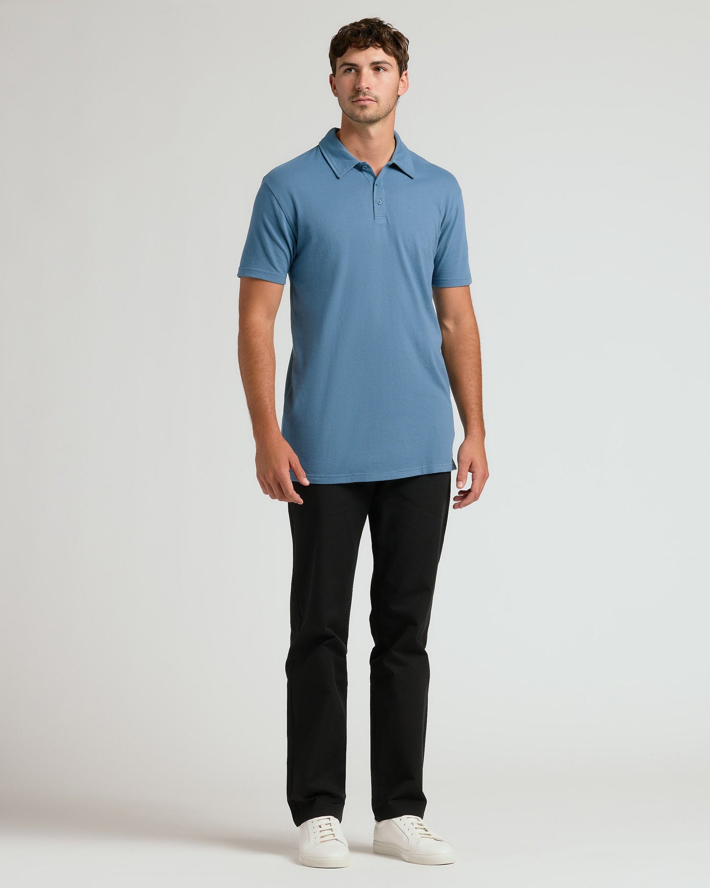 Indigo Short Sleeve Tall Polo