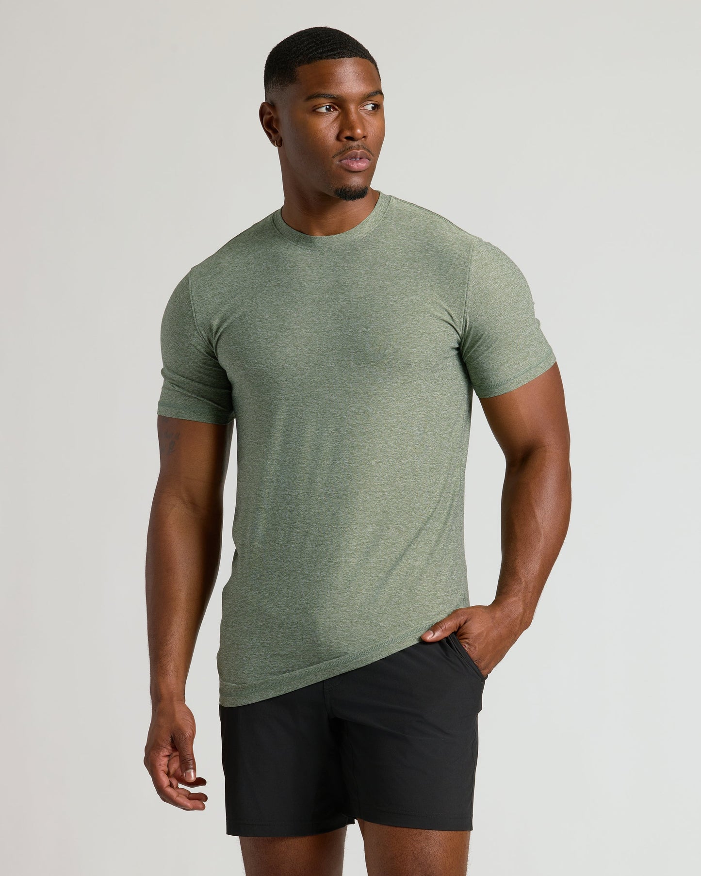 Heather Juniper Tall Active Crew Neck 2.0
