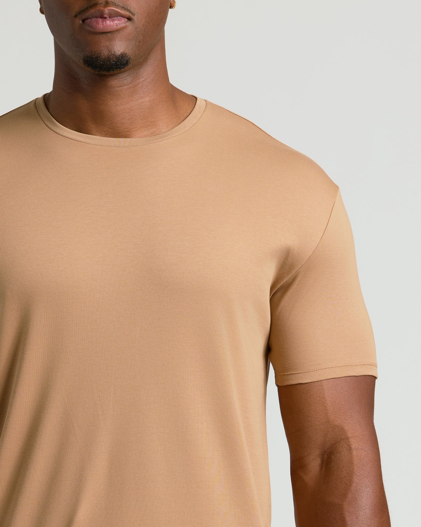 Tahini Tall Pima Crew Neck