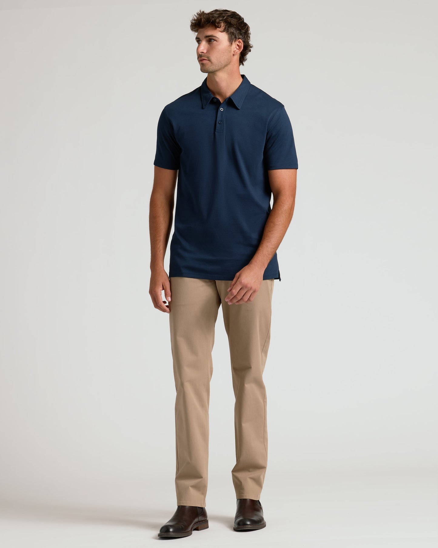 Navy Tall Pima Polo